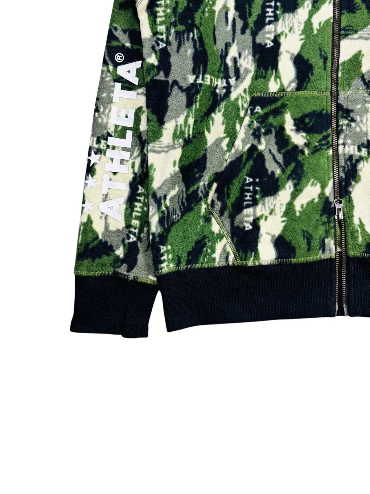 Le Grande Bleu (L.G.B.) 2000s Athleta Japan - LSD Camo Fleece Zip Hoodie Size US M / EU 48-50 / 2 - 3 Thumbnail