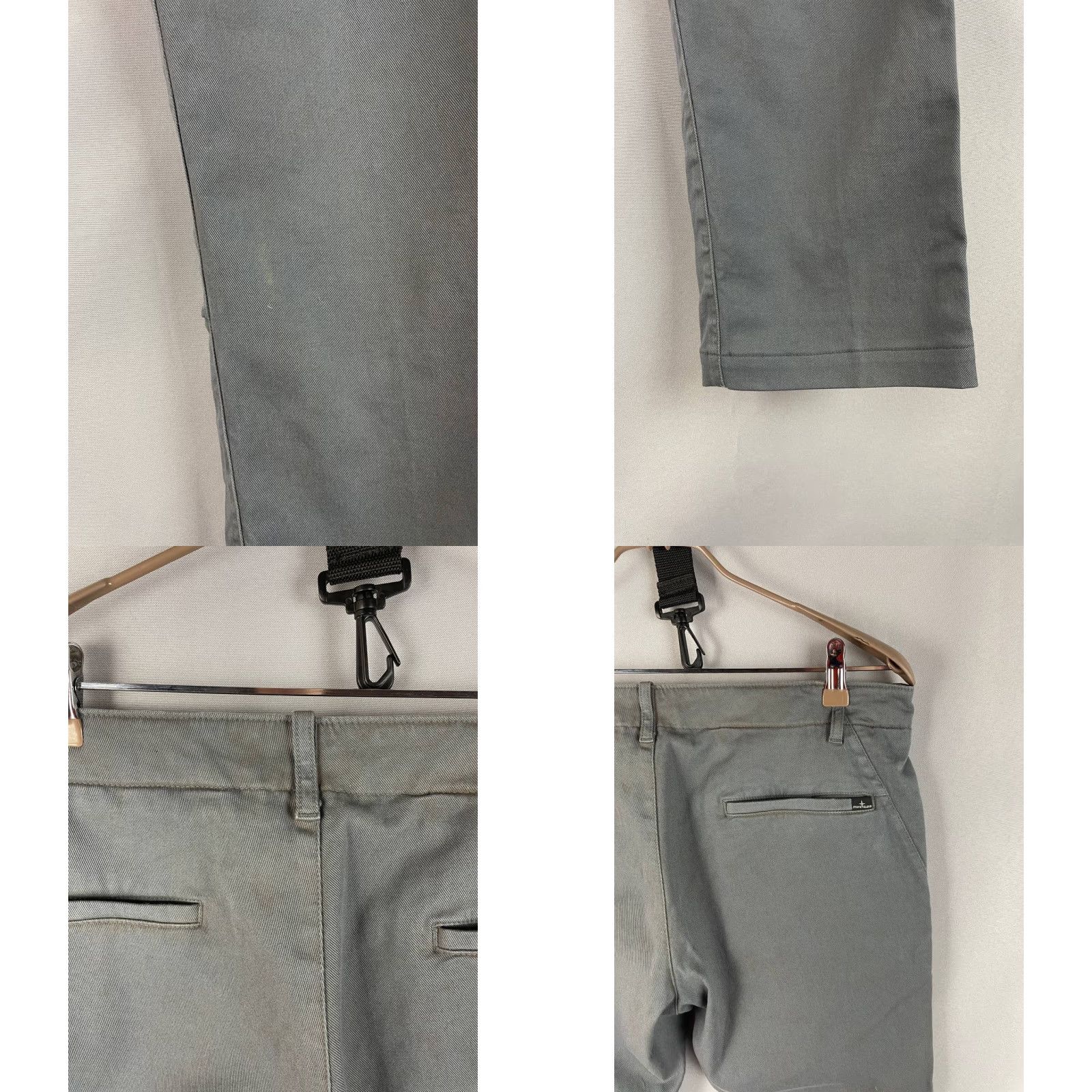 Stone Island Stone island Pants Casual Gray Cotton Polyamide Regular Straight Men's L Size 34 Inseam 31 in Front Flat Zip Pocket Logo Size US 33 - 8 Thumbnail