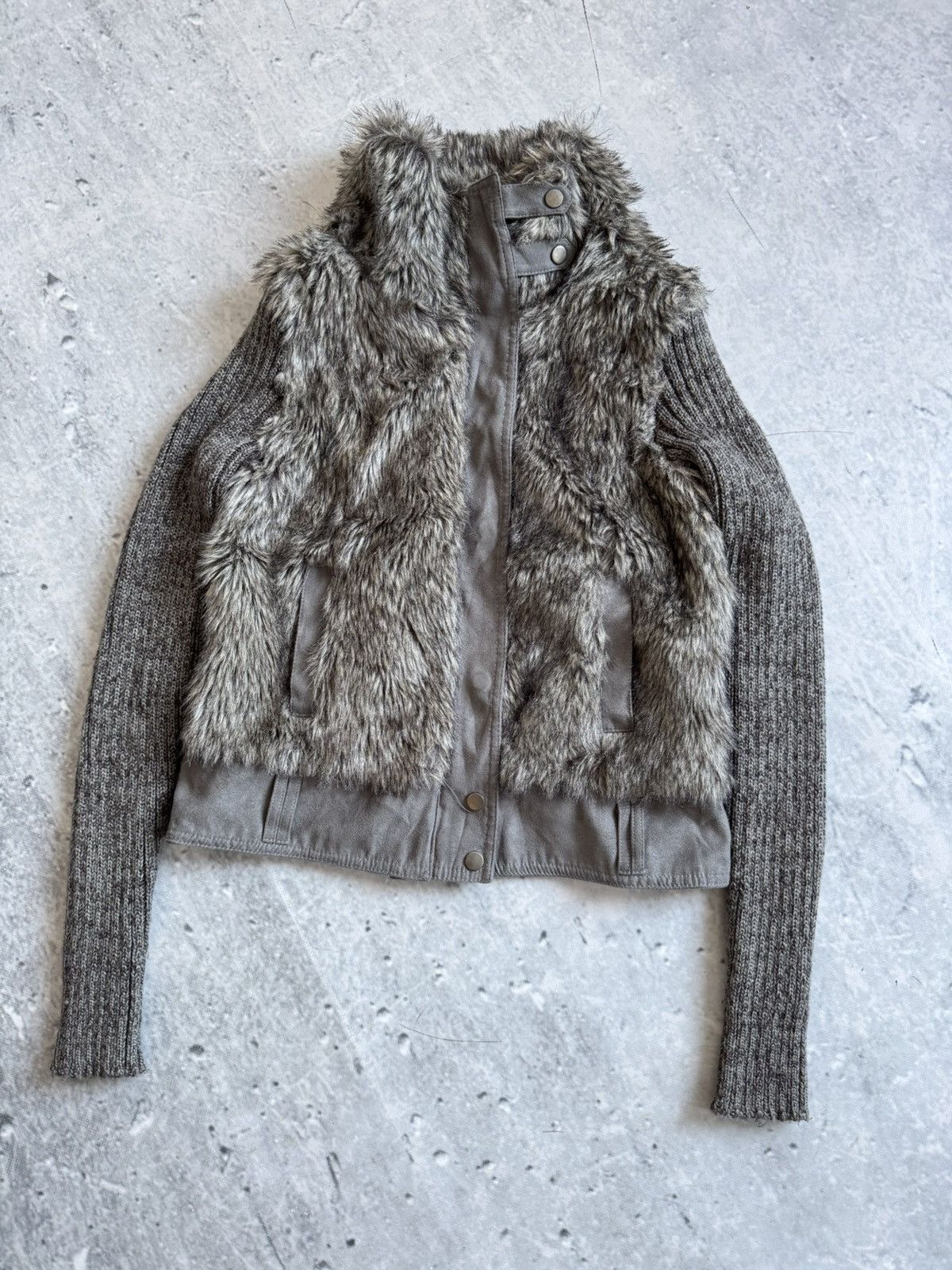 Japanese Brand 🔥Knitwear x Fur style Avant-garde wmns sweater Size M / US 6-8 / IT 42-44 - 4 Thumbnail