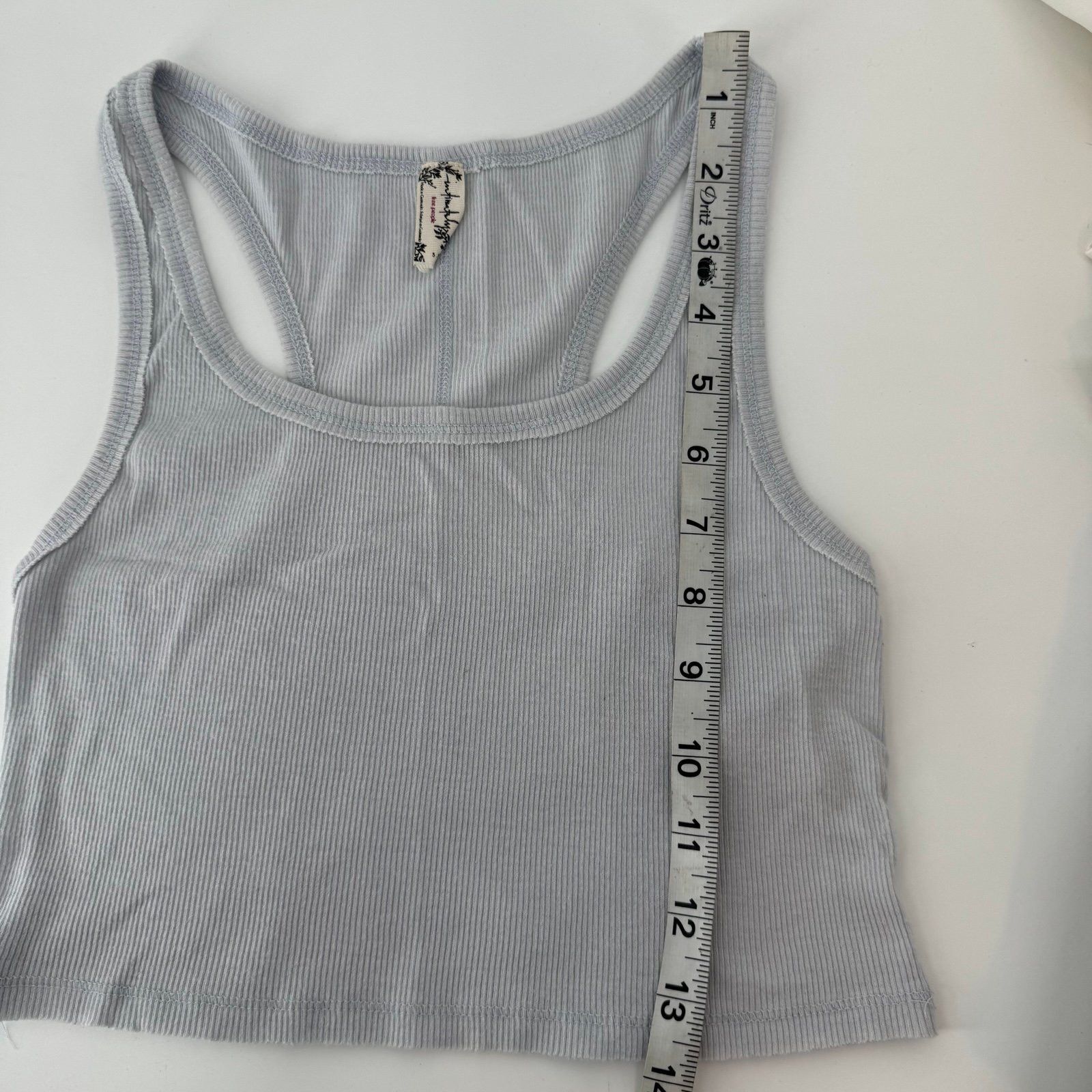 Free People Free People Light Blue Cropped Tank Top S Size S / US 4 / IT 40 - 3 Thumbnail