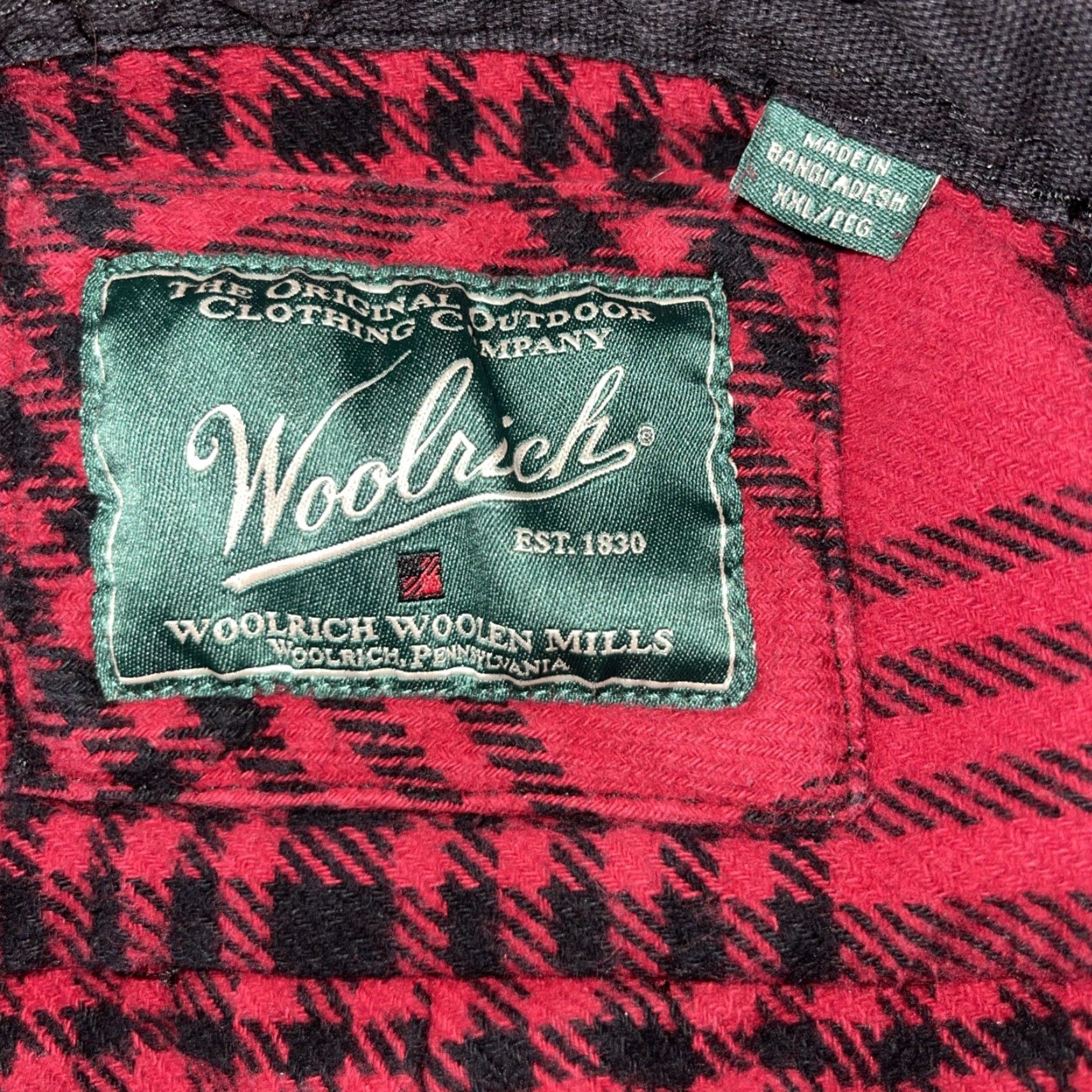 Vintage Woolrich Shirt XXL Red Black Plaid Heavy Flannel Button-Up Long Sleeve Pockets Size US XXL / EU 58 / 5 - 4 Thumbnail