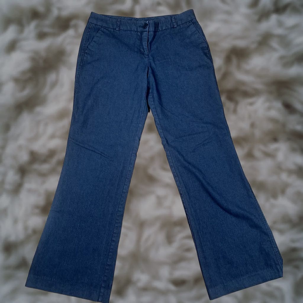 Vintage VINTAGE New York & Company Jeans Womens 4 Flare Leg Mid Rise Stretch Blue Denim Pants Jeans Size 27" / US 4 / IT 40 - 1 Thumbnail