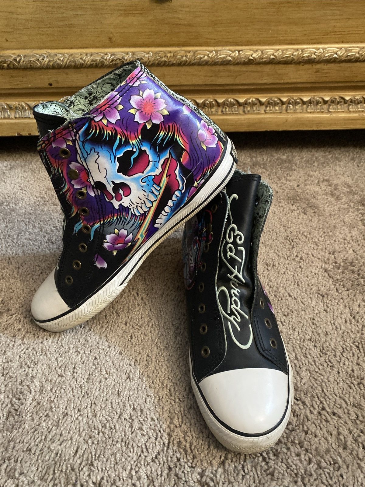 Ed Hardy Rare!Vintage Y2K Ed Hardy Hi top Sneakers size 11 Size US 11 / EU 44 - 9 Thumbnail