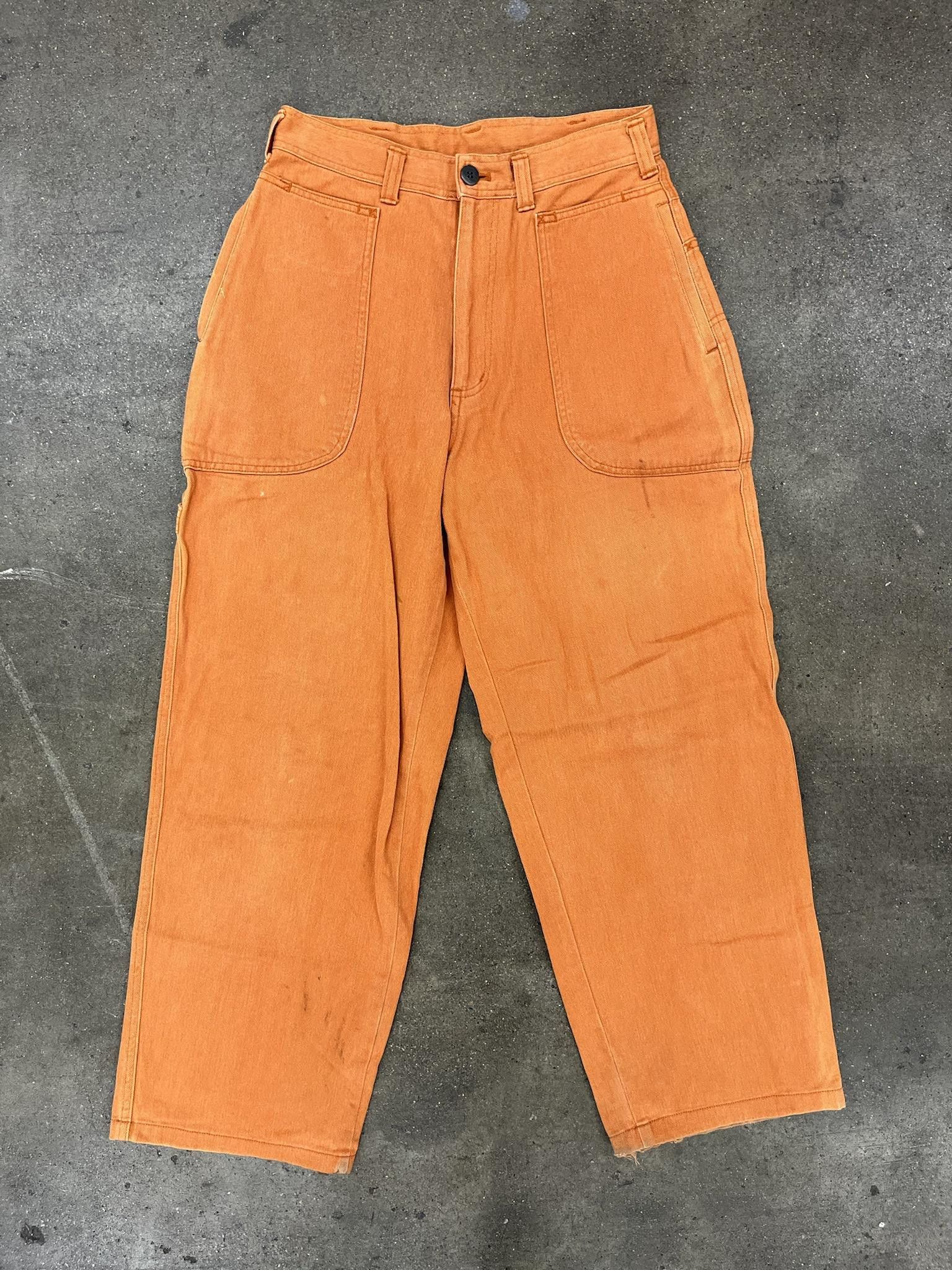 image of Vintage Issey Miyake Hai Sporting Gear Soft Work Pants in Orange, Men's (Size 28)