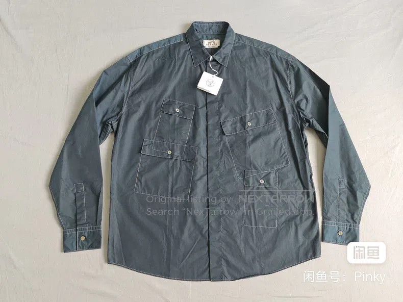 Hermes Hermes Workwear casual shirt, 67% cotton + 33% polyester f Size US L / EU 52-54 / 3 - 2 Thumbnail