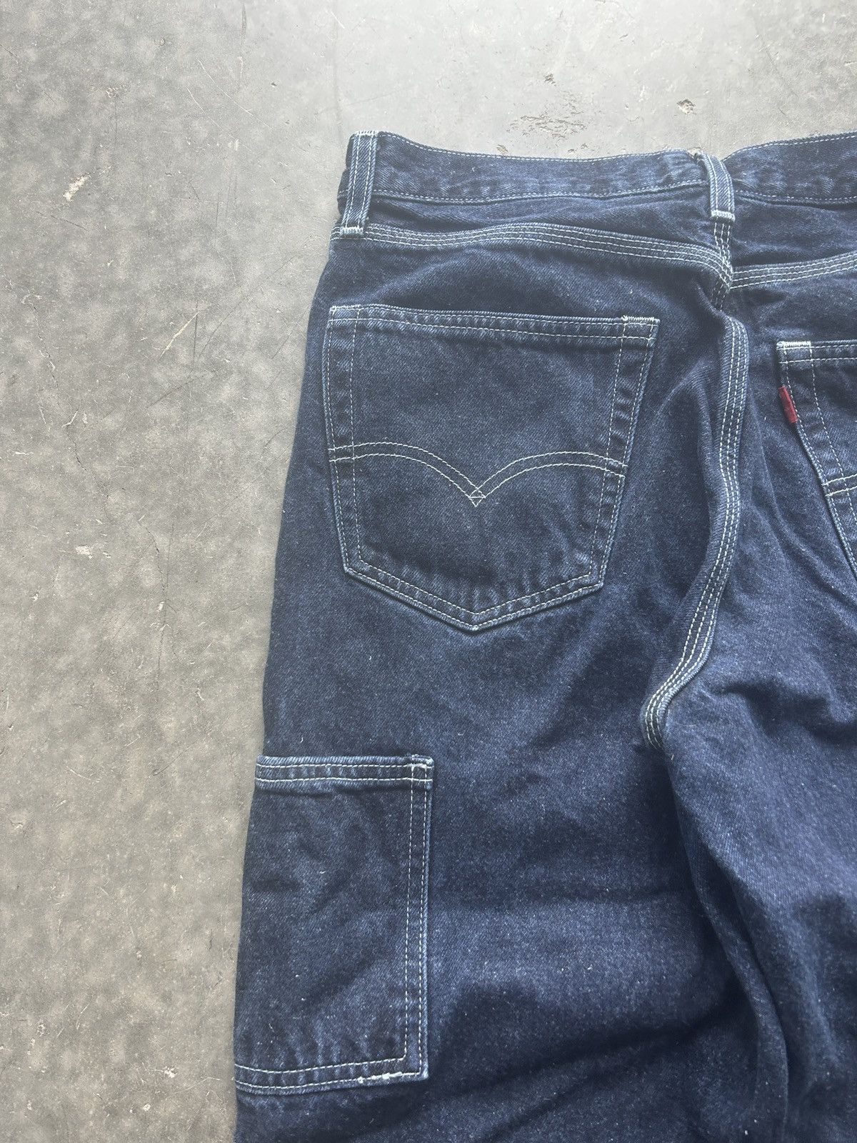 Levi's × Vintage Vintage Y2K Levi’s Carpenter Jeans Dark Wash Size US 29 - 2 Thumbnail