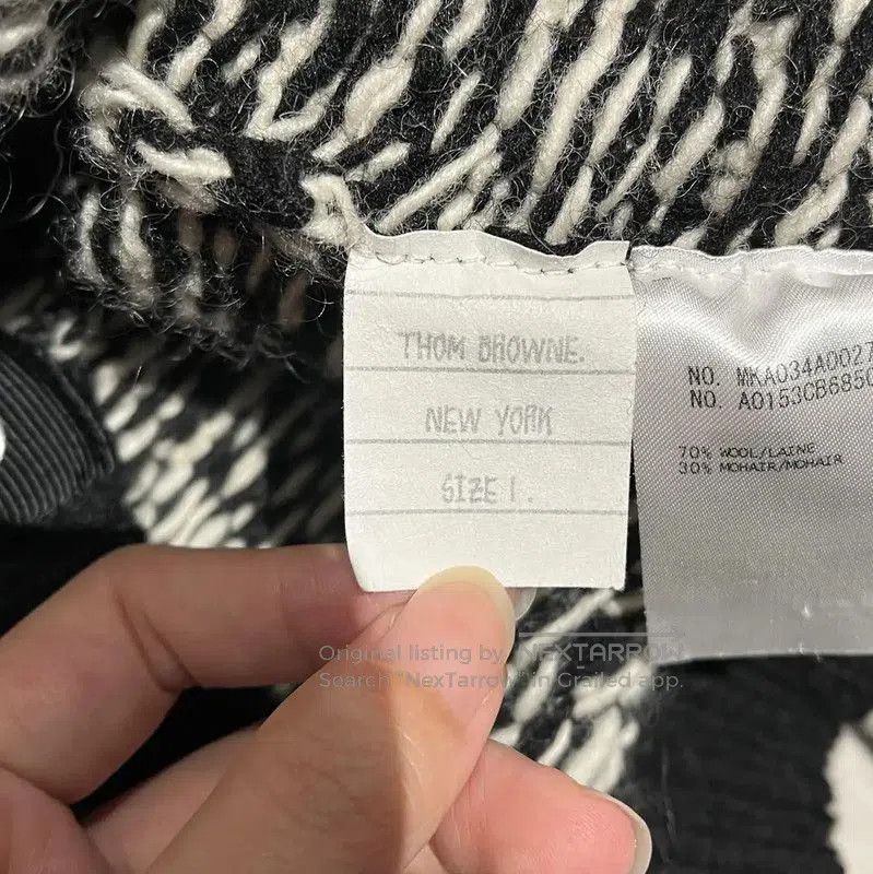 Thom Browne Thom Browne Black Wool Patterned Sweater for Women . Size S / US 4 / IT 40 - 4 Thumbnail