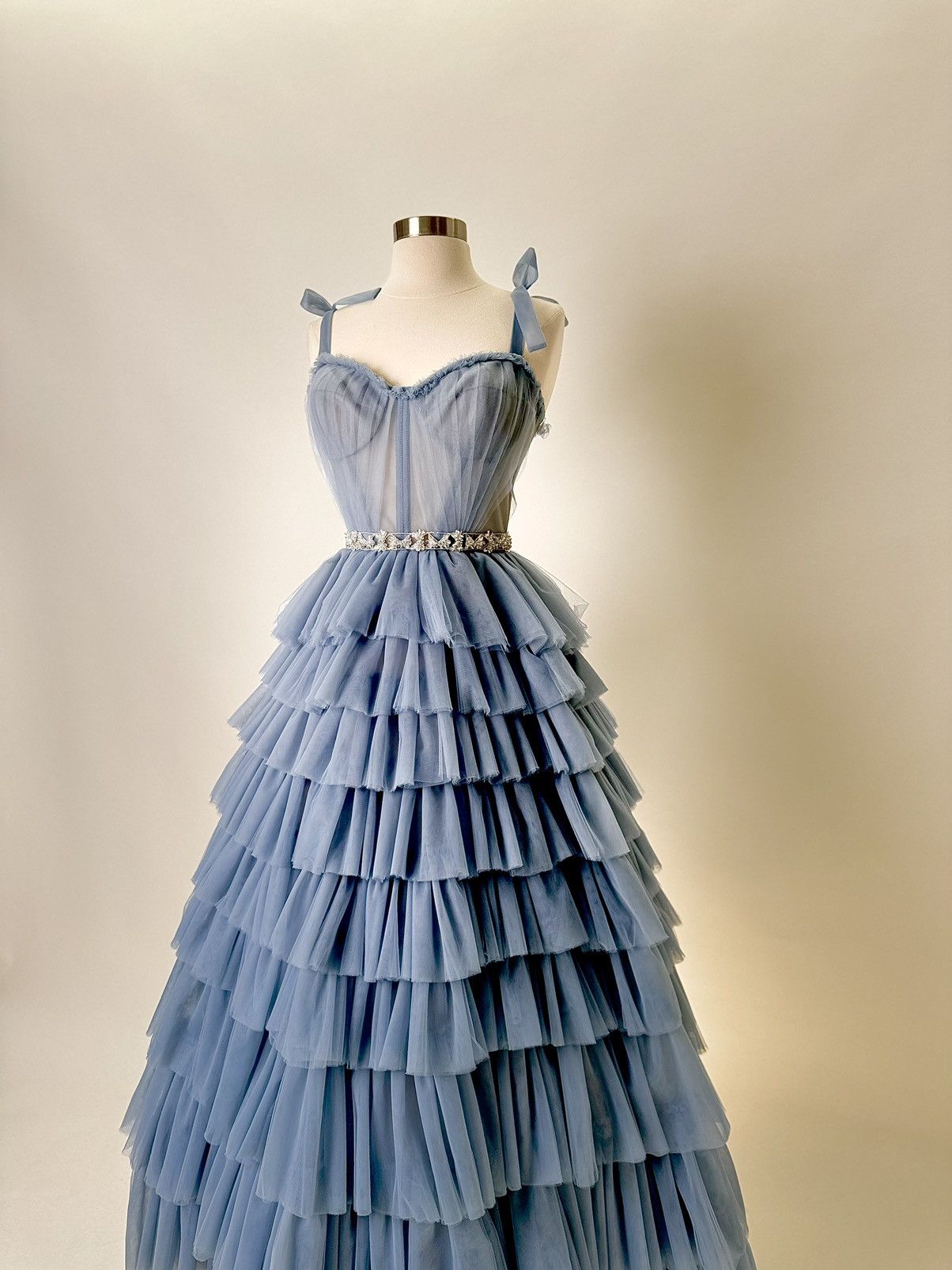 Other Preloved US 4-6 Anna Augusta Blue Evening Maxi Dress Size M / US 6-8 / IT 42-44 - 2 Thumbnail