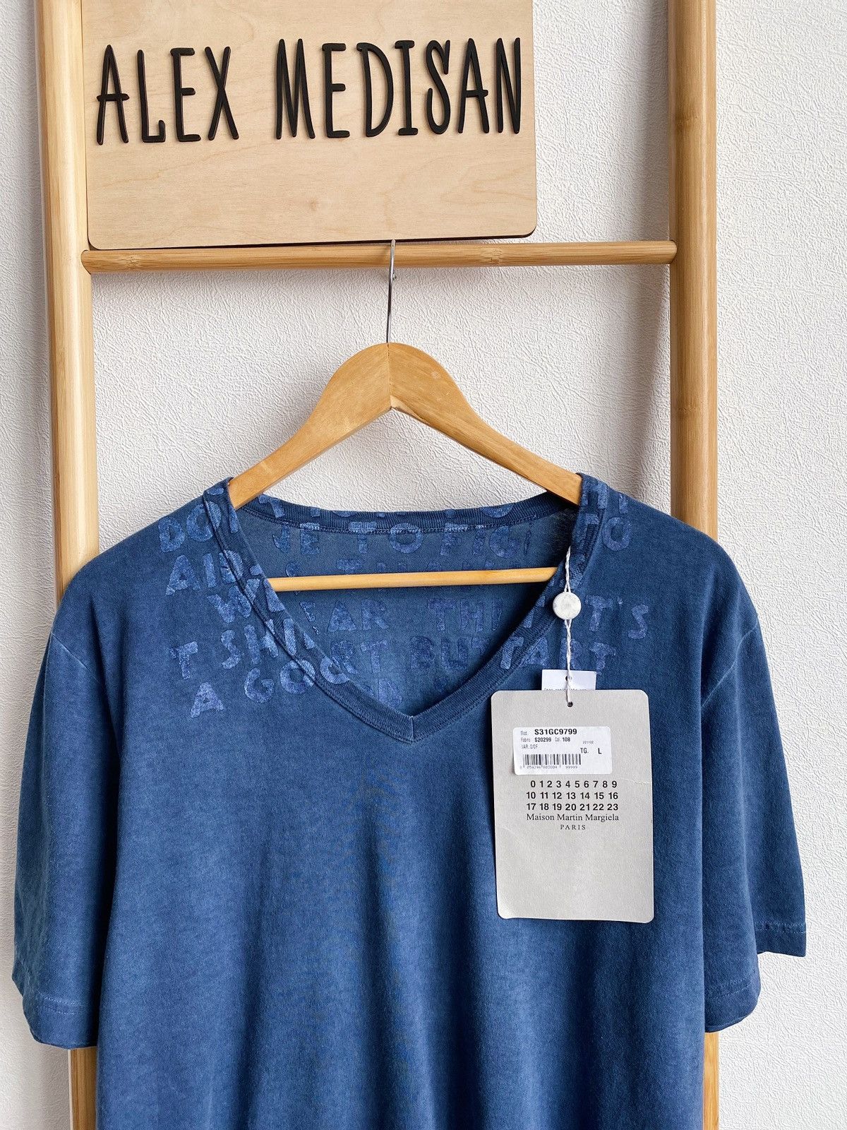 Maison Margiela MAISON MARTIN MARGIELA AIDS garment dyed v- neck t-shirt Size US L / EU 52-54 / 3 - 2 Thumbnail