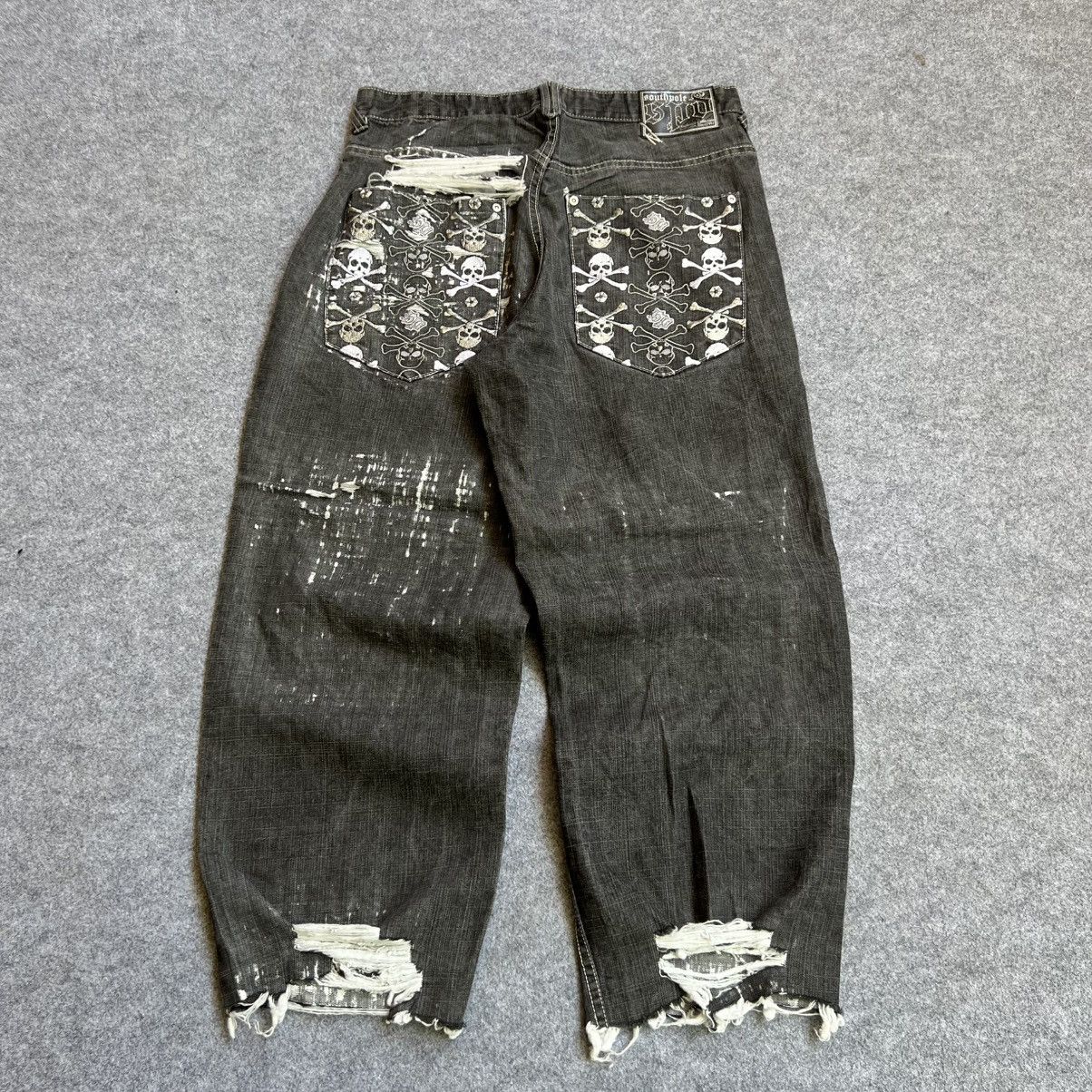 Southpole × Vintage 💥RARE💥 Vintage South Pole Crossbone Baggy Jeans Size US 34 / EU 50 - 3 Thumbnail