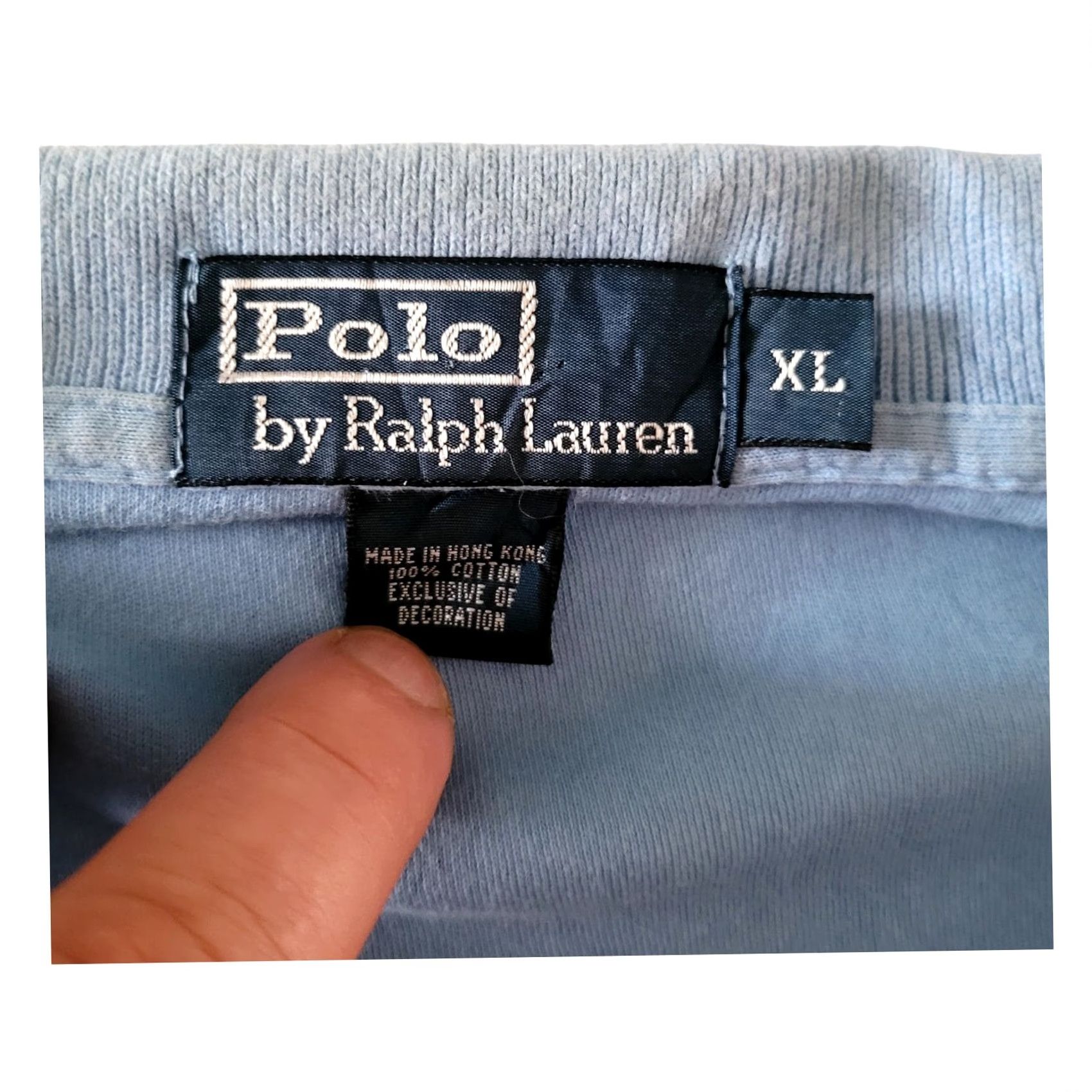 Polo Ralph Lauren Ralph Lauren Polo Shirt Light Blue with White Stripes Short Sleeve XL - Brand Polo Ralph Lauren Size US L / EU 52-54 / 3 - 6 Thumbnail