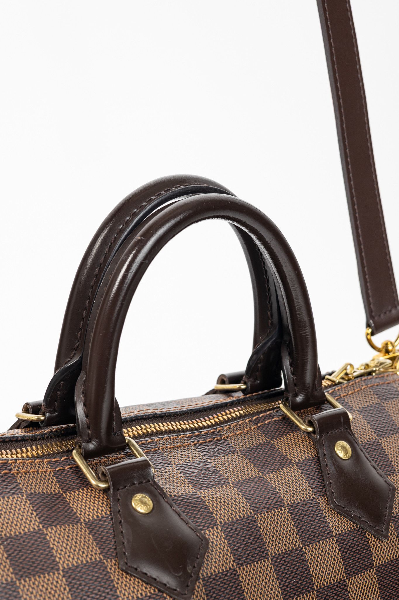 Louis Vuitton Louis Vuitton Speedy Bandouliere 25 Damier Ebene Canvas Bag Size ONE SIZE - 9 Thumbnail