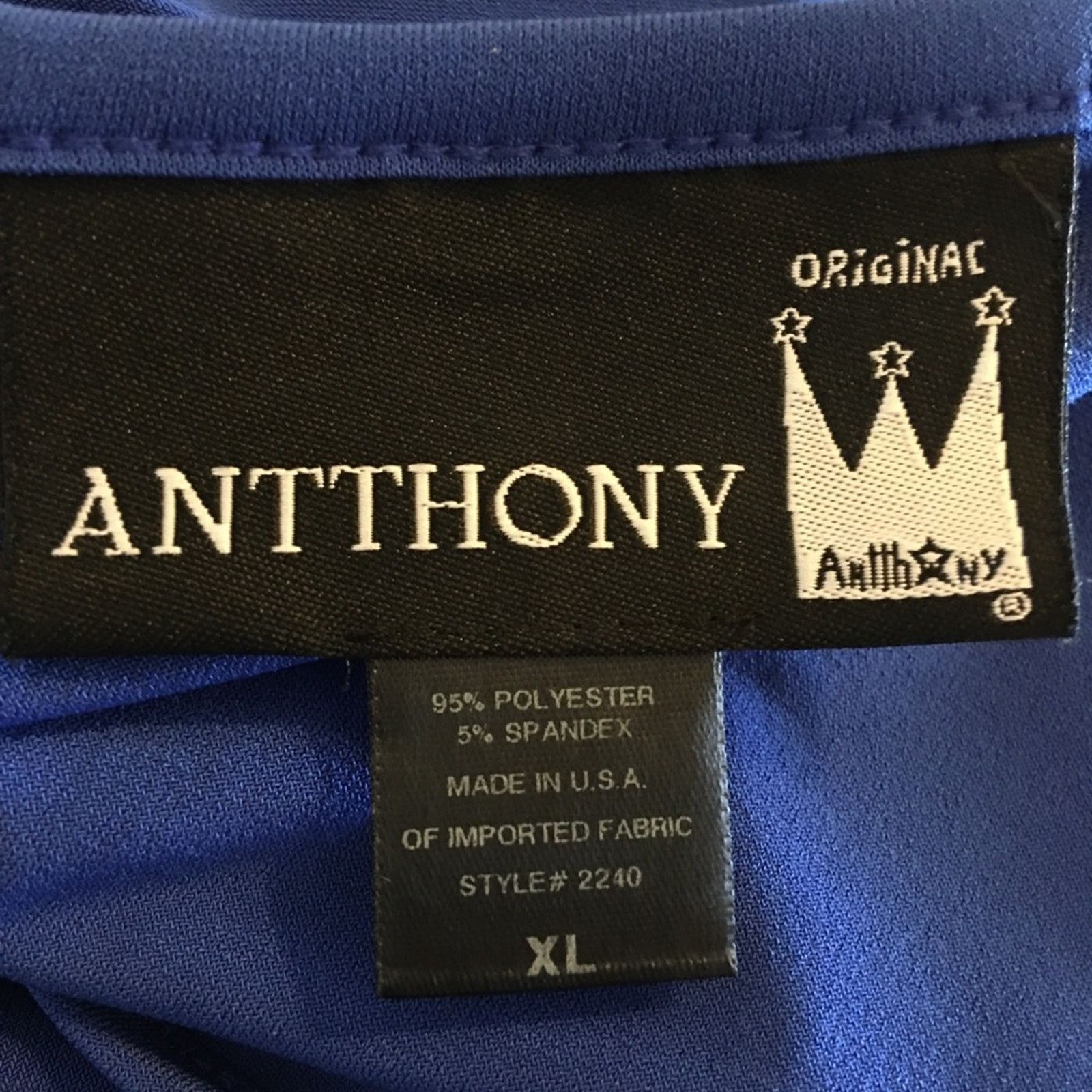 Other Antthony Royal blue half sleeve tunic top dress Size XL / US 12-14 / IT 48-50 - 7 Thumbnail