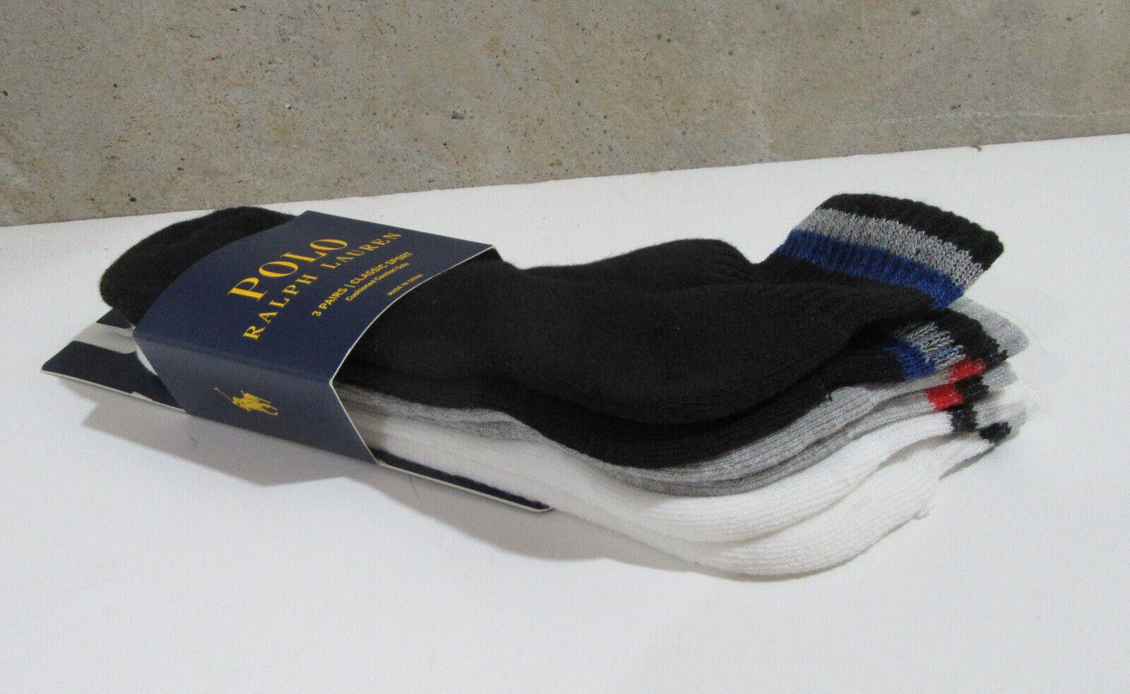 Polo Ralph Lauren Polo Ralph Lauren Mens Classic Sport Quarter Crew Socks Size ONE SIZE - 3 Thumbnail
