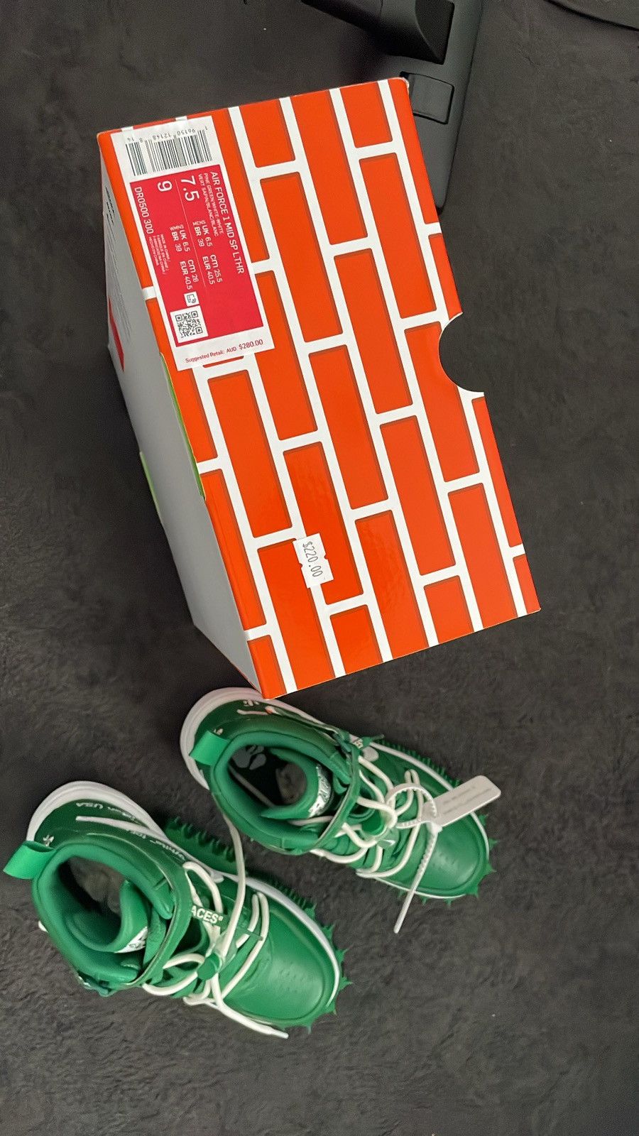 Nike × Off-White Air Force 1 Mid SP LTHR Size US 7.5 / EU 40-41 - 7 Thumbnail