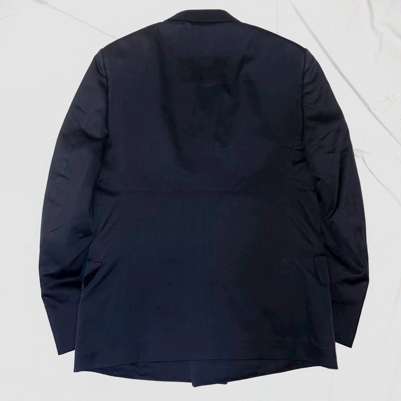 Alfred Dunhill $2500 DUNHIL Silk Cotton Half-double Jacket Dark blue 46 Size US M / EU 48-50 / 2 - 11 Thumbnail
