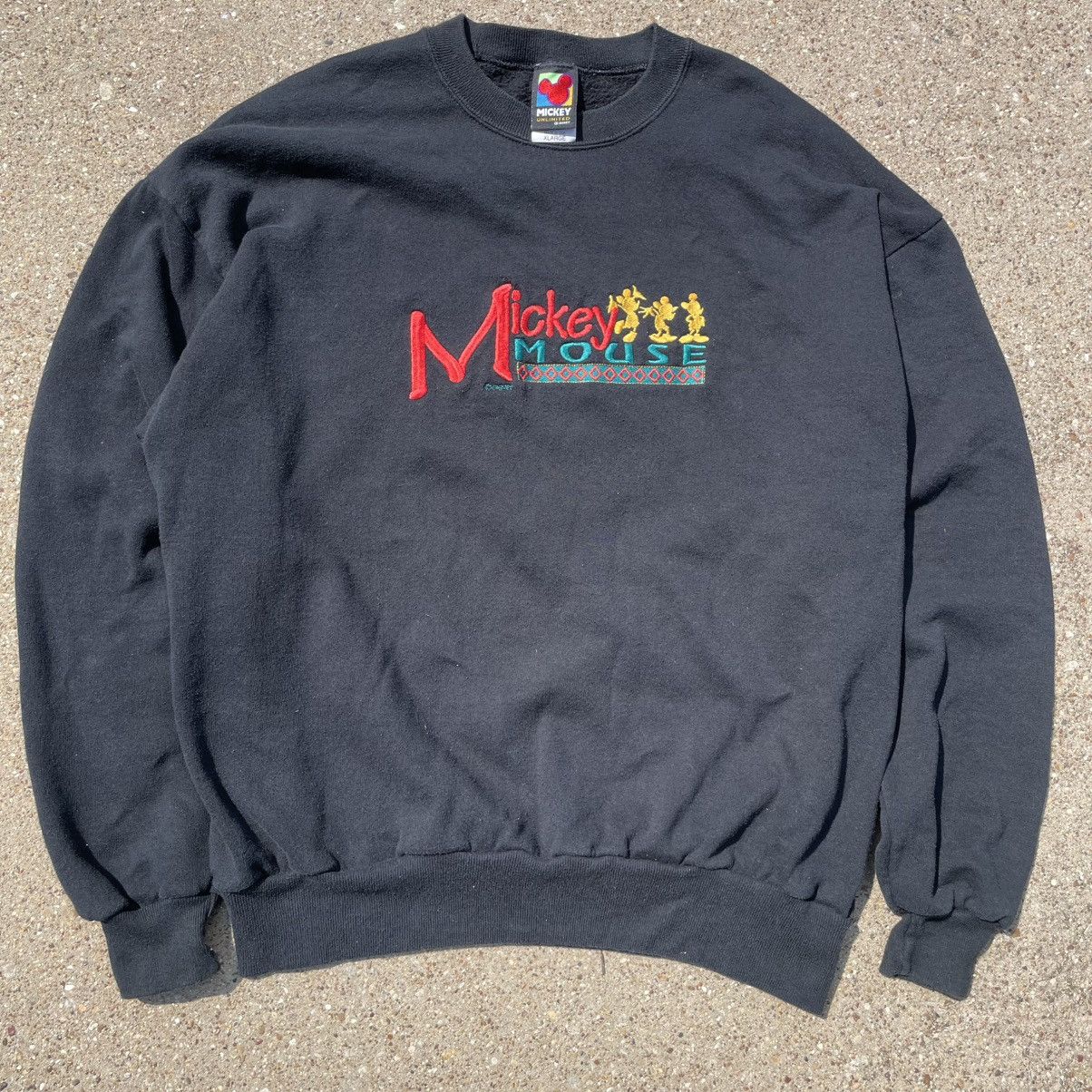 Disney Vintage 90s Mickey Mouse Disney Embroidered Sweatshirt XL Size US XL / EU 56 / 4 - 1 Thumbnail
