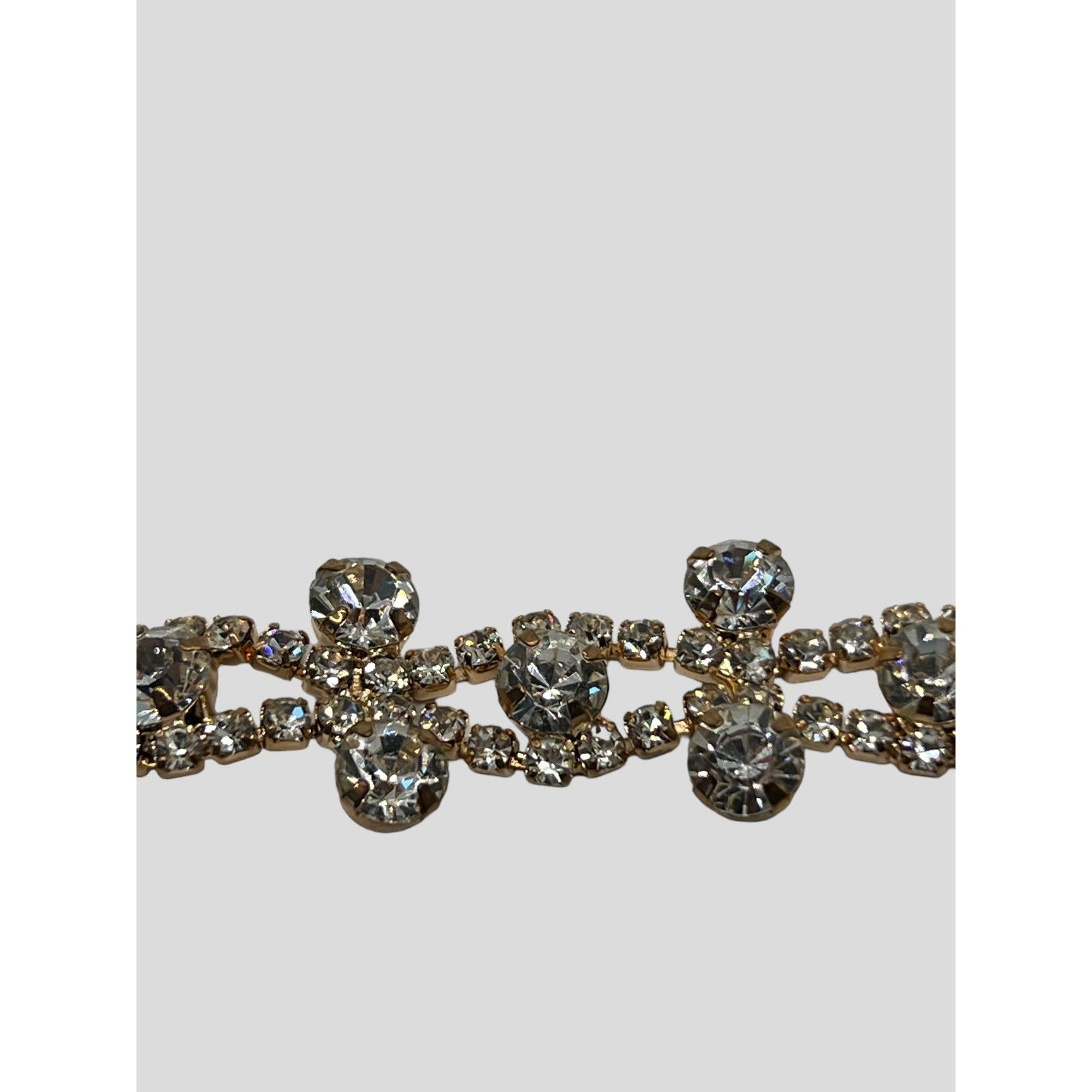 Other Sophia Collection Clear Rhinestone Ribbon Belt Wedding Bride Size ONE SIZE - 3 Thumbnail