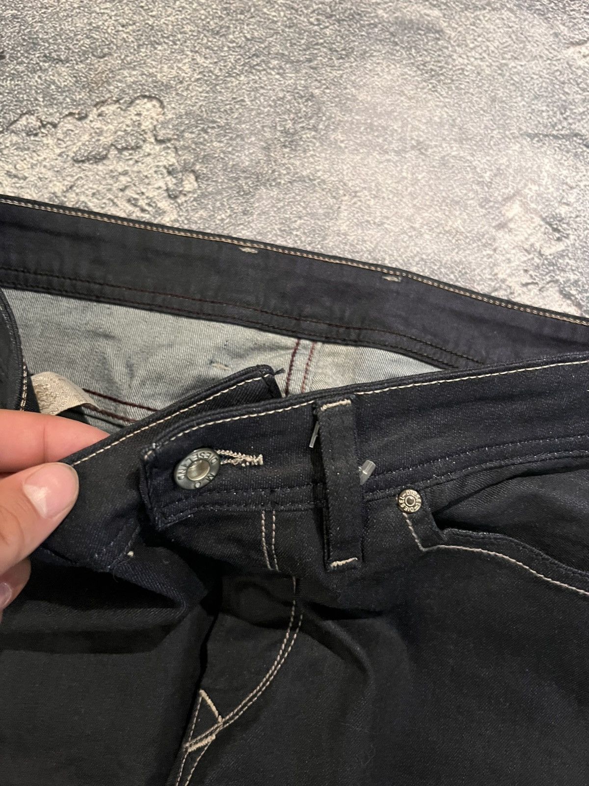 Diesel Diesel Destroyed Underground Jean / Archive Slim Vintage Y2K Size US 31 - 3 Thumbnail