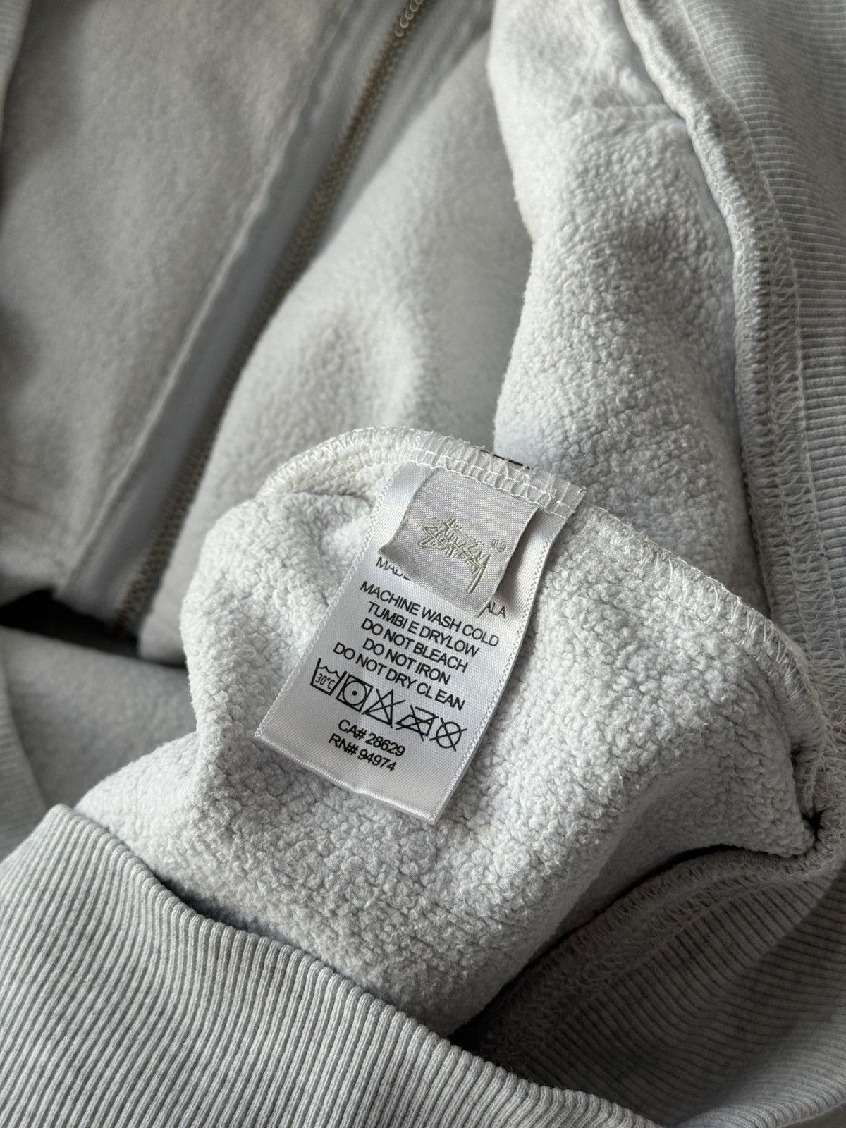 Stussy STUSSY Zip Up Reverse LOGO OVERSIZE Zip Up Gray HOODIE Size US XL / EU 56 / 4 - 11 Thumbnail