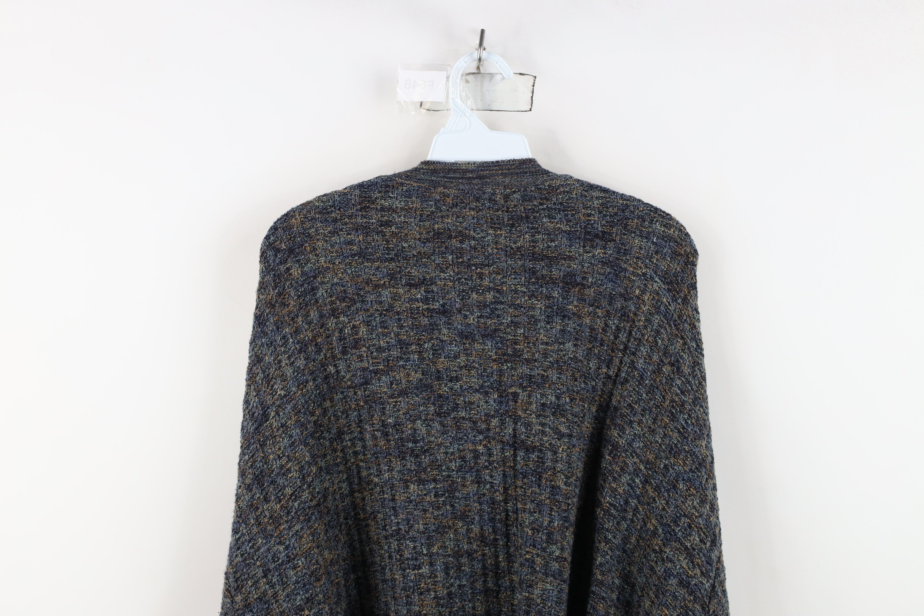 Vintage Vintage 90s Streetwear Fleck Ribbed Knit V-Neck Sweater USA Size US XXL / EU 58 / 5 - 8 Thumbnail