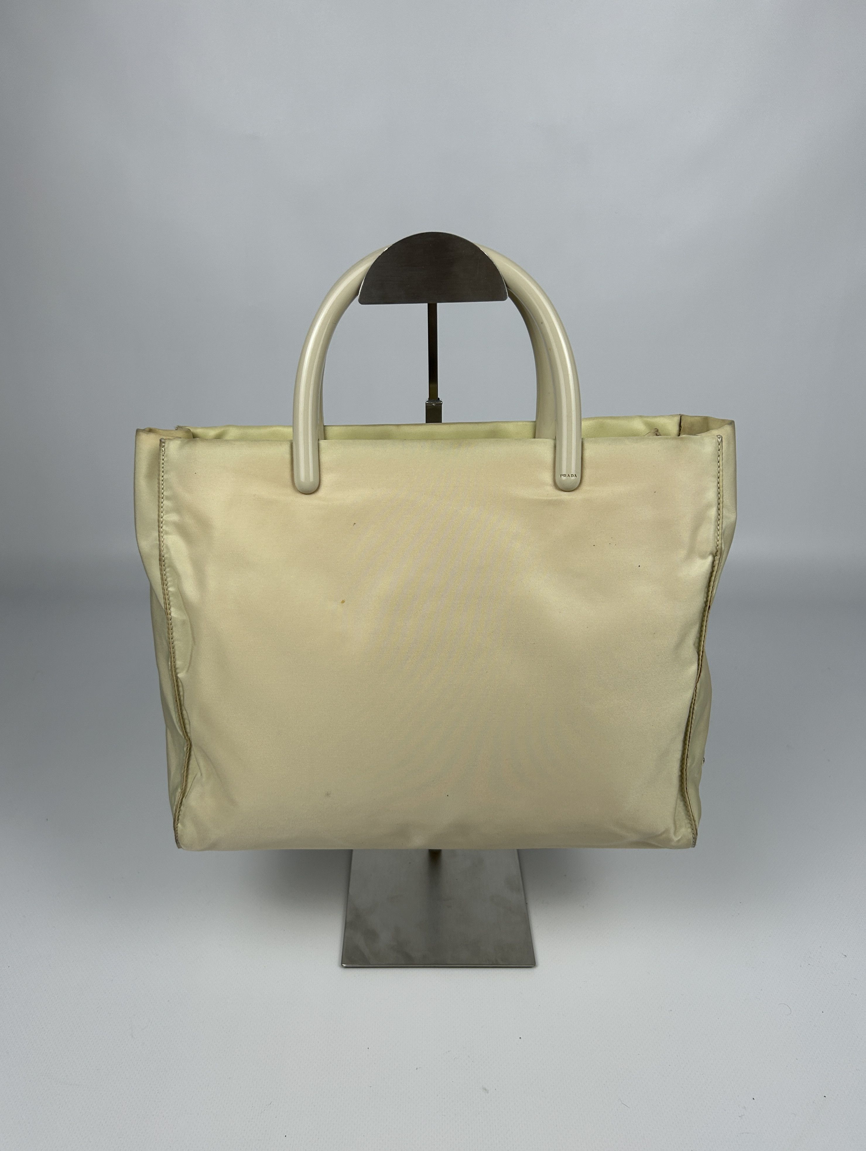 Prada Vintage y2k prada nylon triangle logo plastic handle bag Size ONE SIZE - 3 Thumbnail