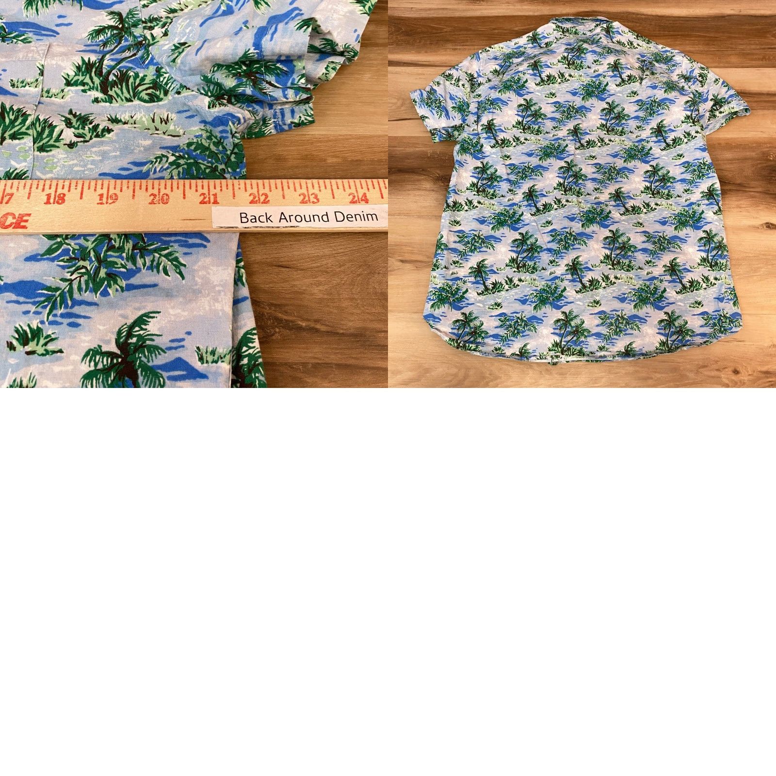 J.Crew J.Crew Shirt Mens Large Slim Flex Washed Tropical Palm Tree Short Sleeve Blue Button-Up Collared Slim Fit Casual Summer Vacation Mens Size US L / EU 52-54 / 3 - 8 Thumbnail
