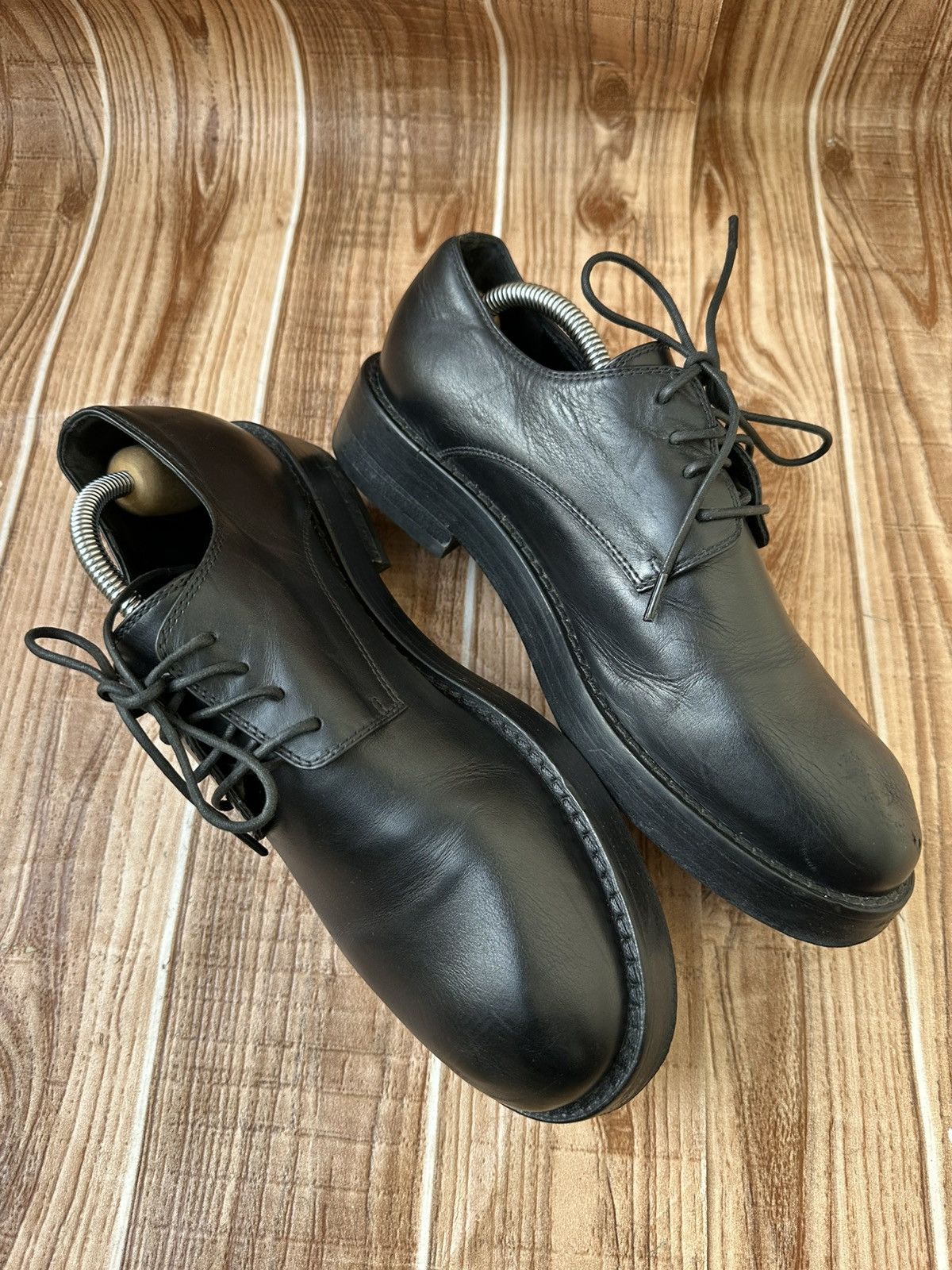 Ann Demeulemeester Ann Demeulemeester Black Derby Shoes Size US 7 / EU 40 - 8 Thumbnail