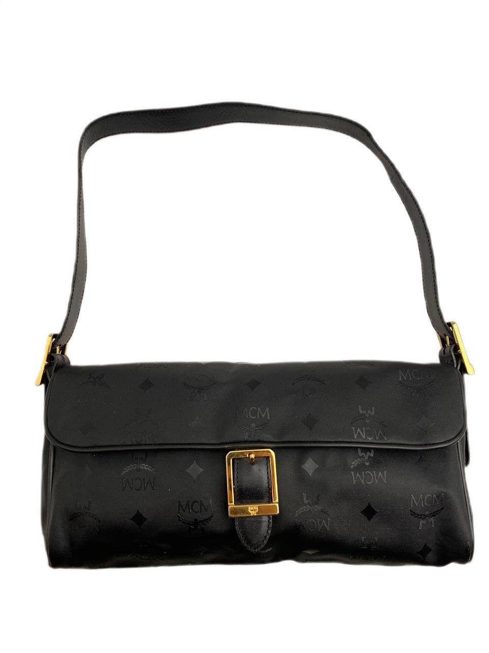 MCM MCM Visetos Monogram Nylon Leather Vintage Hand Shoulder Bag Size ONE SIZE - 1 Thumbnail