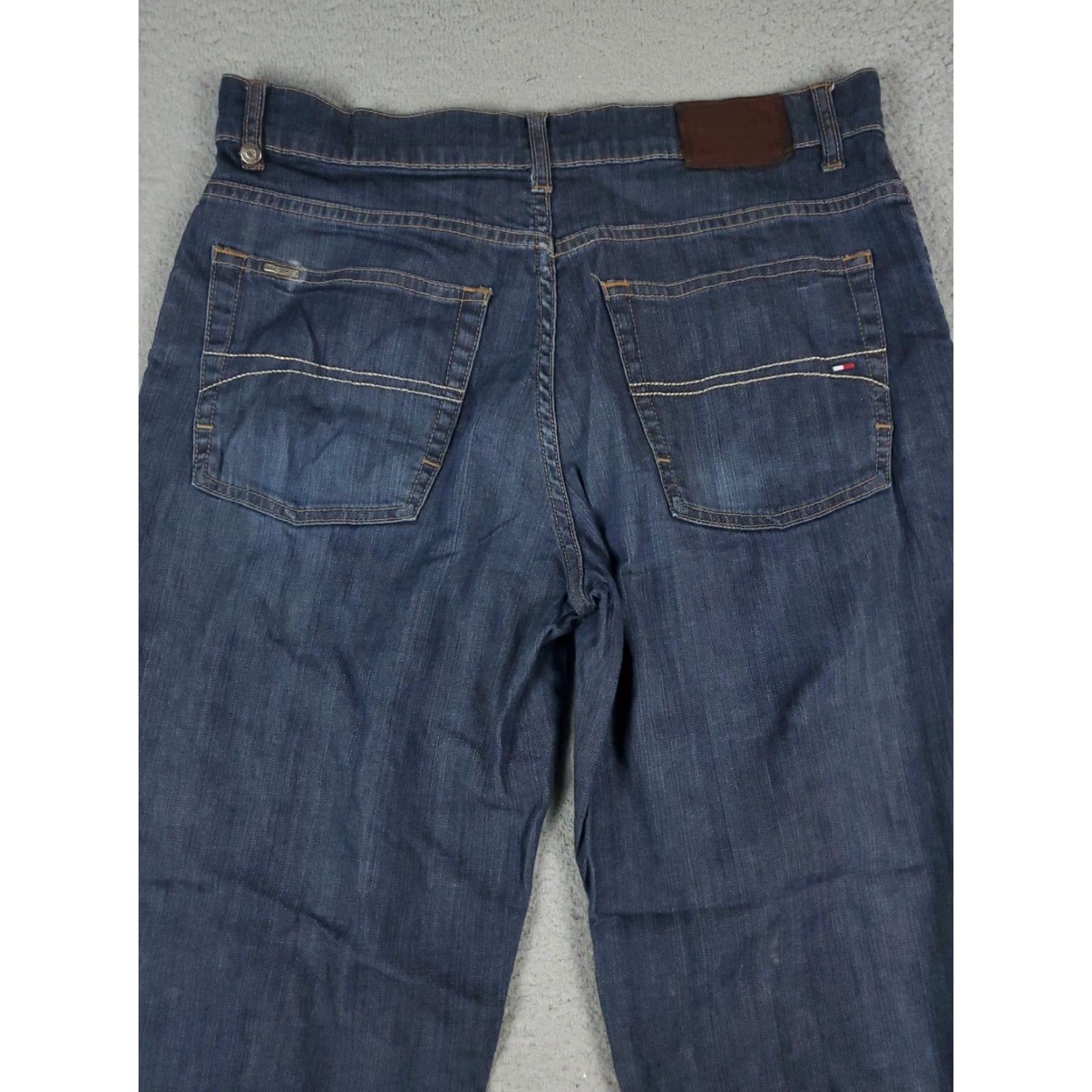 Tommy Hilfiger Tommy Hilfiger Mens Blue Relaxed Straight Leg Jeans Pants 33x31 Size US 33 - 7 Thumbnail