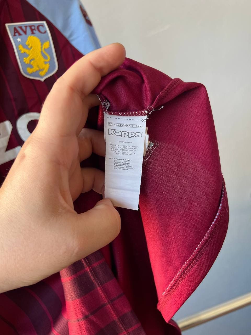 Kappa 2021/22 ASTON VILLA HOME SOCCER JERSEY FOOTBALL SHIRT SZ S Size US S / EU 44-46 / 1 - 7 Thumbnail