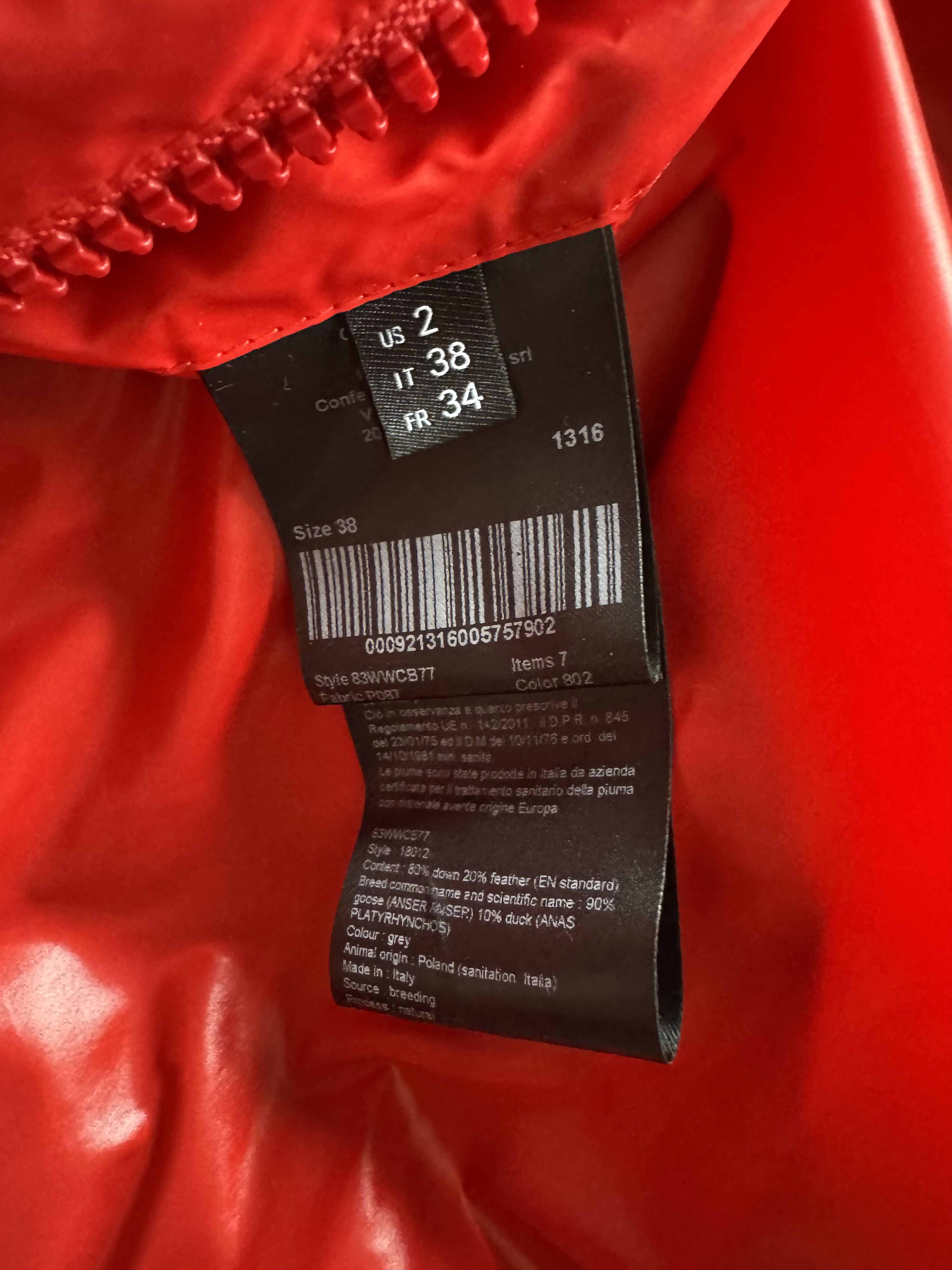 Calvin Klein 205W39NYC Red Oversized Puffer Jacket Size US XL / EU 56 / 4 - 17 Thumbnail