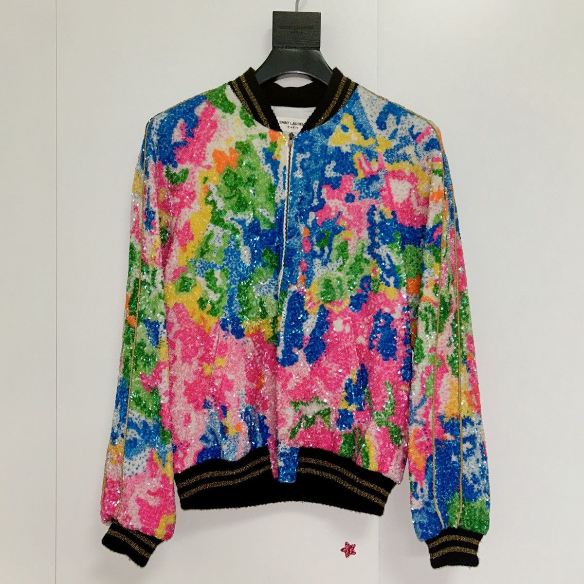 Saint Laurent Paris SAINT LAURENT PARIS BY HEDI SLIMANE 16SS SEQUIN BOMBERJACKET Size US S / EU 44-46 / 1 - 5 Thumbnail