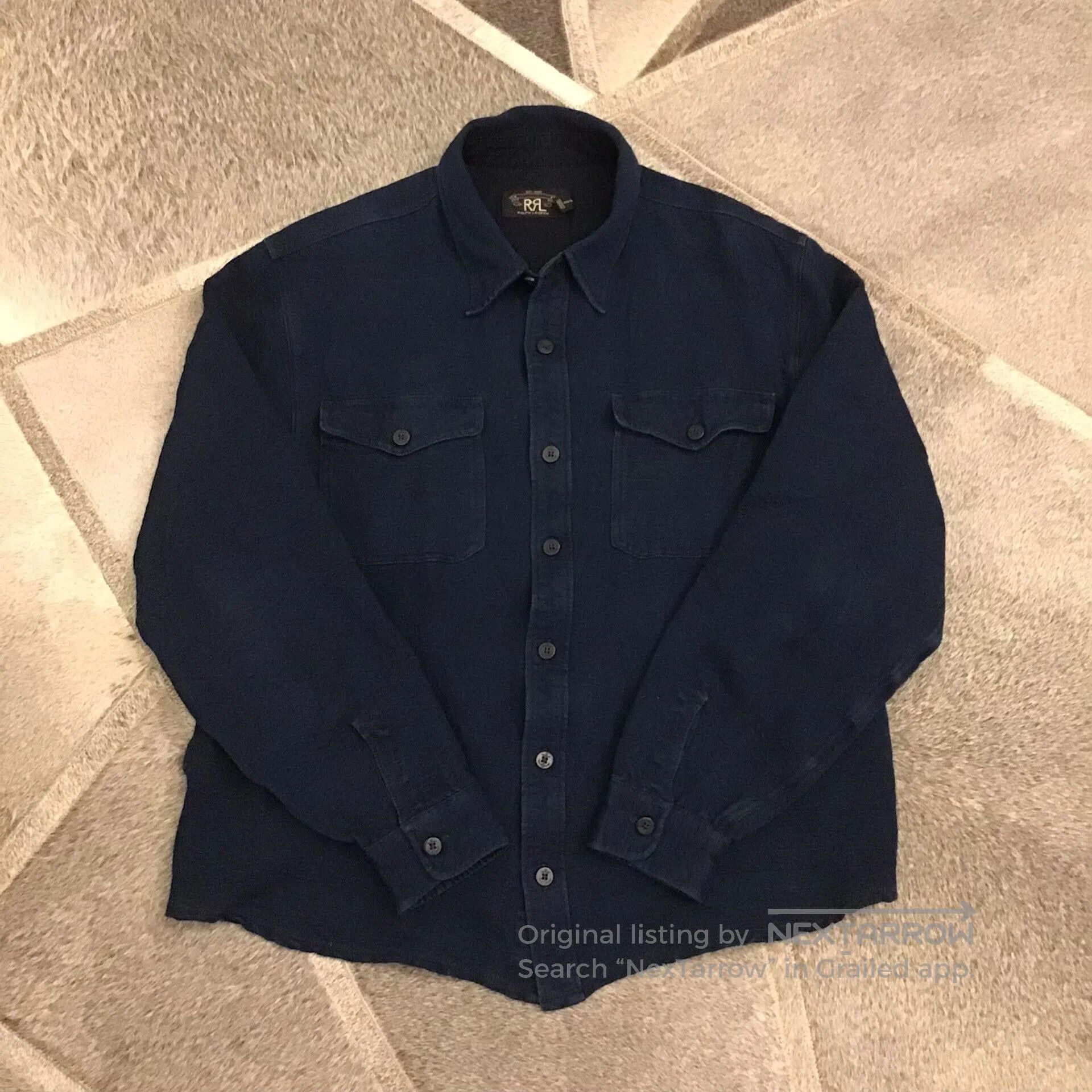 RRL Ralph Lauren Ralph Lauren Dark Patterned Shirt. Size US L / EU 52-54 / 3 - 1 Thumbnail