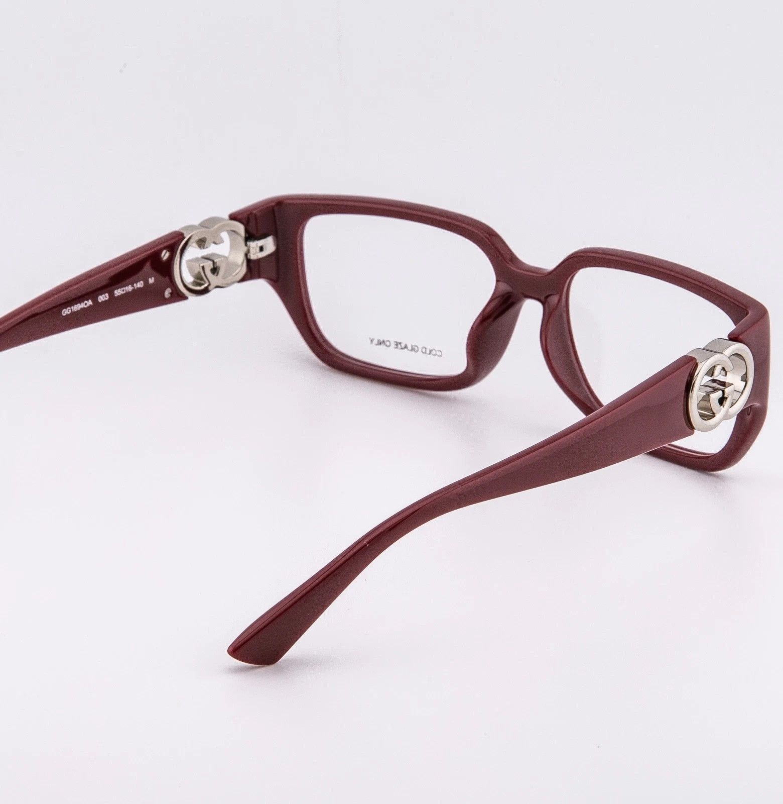 Gucci GUCCI GG1694O 1694 Burgundy Geometric Unisex Eyeglasses 003 Size ONE SIZE - 3 Thumbnail