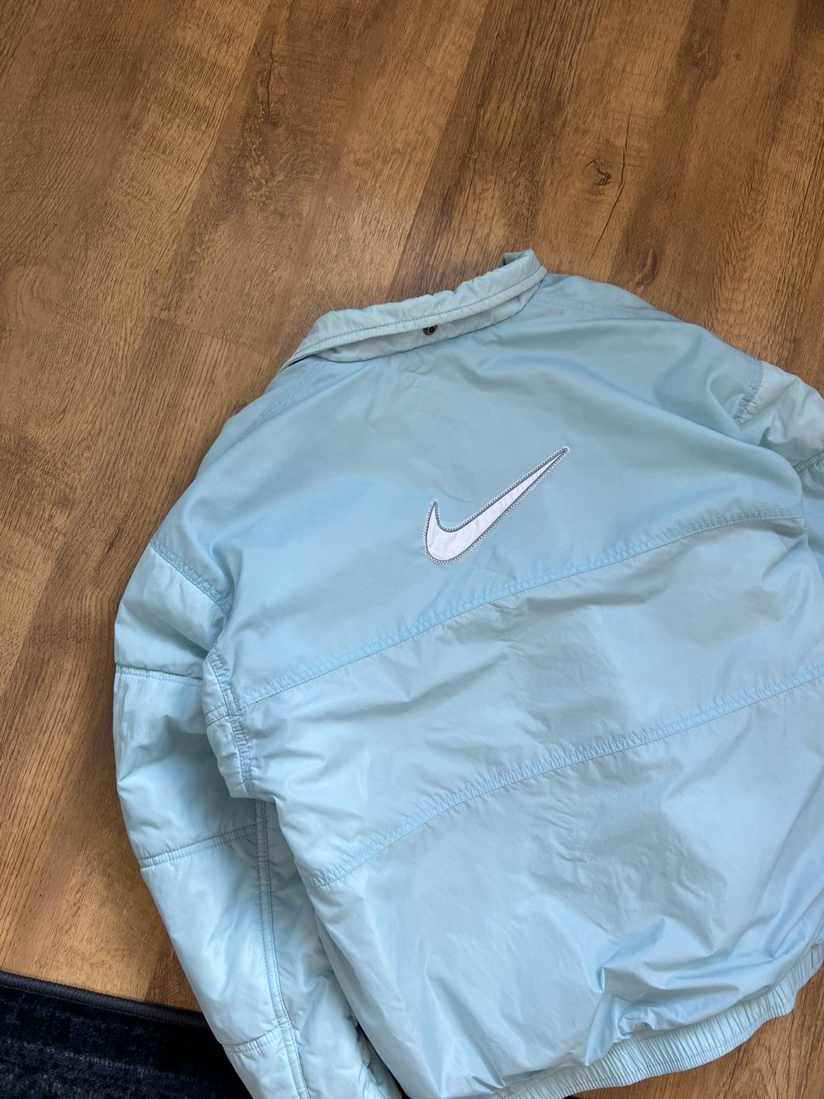 Vintage Nike blue vintage jacket turquoise big swoosh RARE Size M / US 6-8 / IT 42-44 - 5 Thumbnail