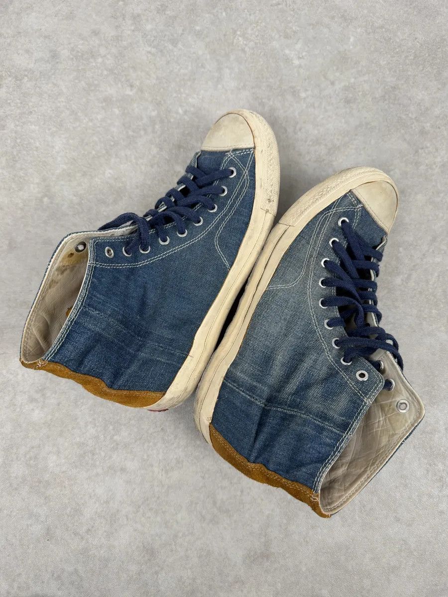 Visvim Visvim Skagway High Blue Japanese Denim Sneakers Size US 11.5 / EU 44-45 - 6 Thumbnail