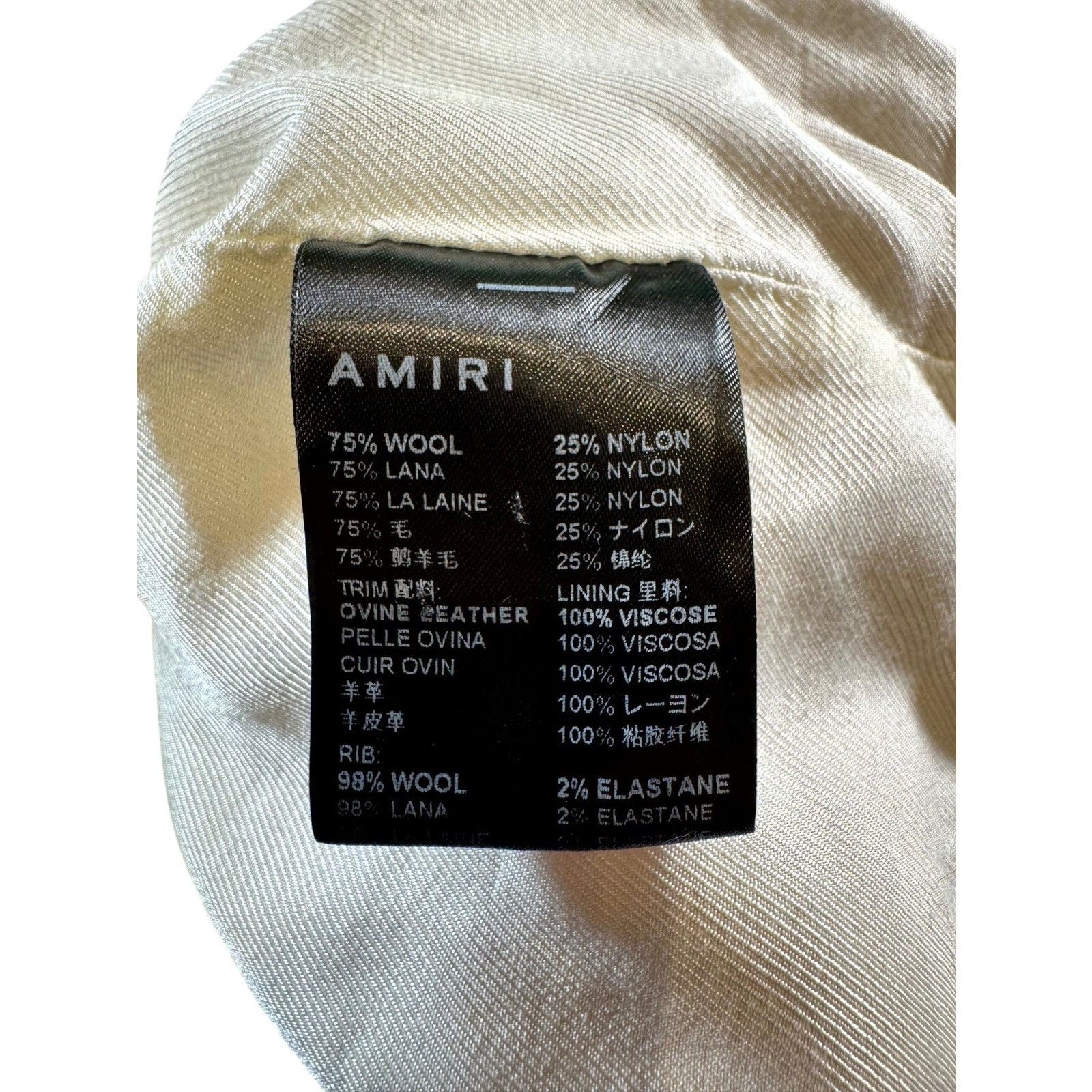 Amiri Amiri Bone Pink Varsity Jacket Size US XL / EU 56 / 4 - 7 Thumbnail