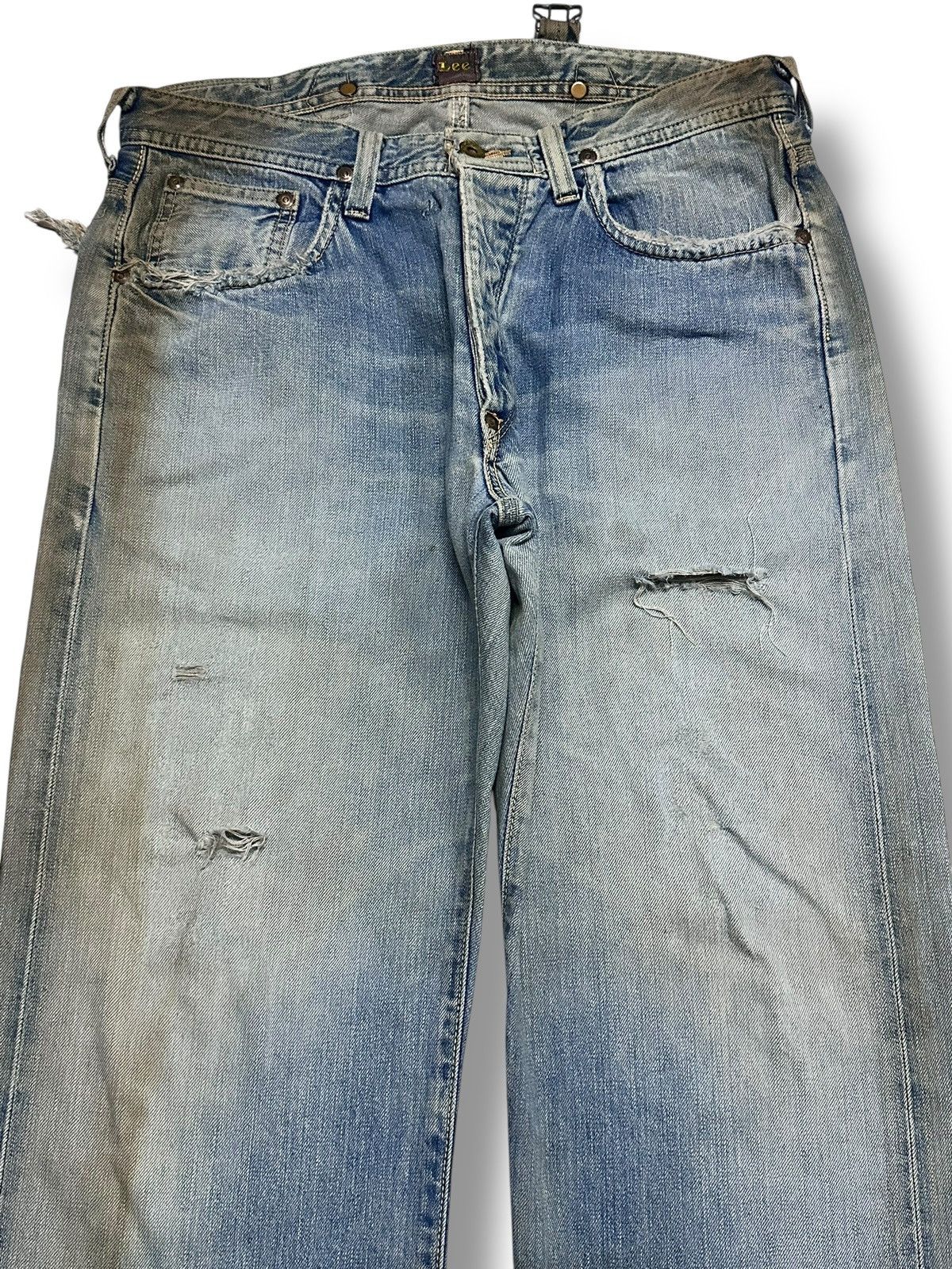 Lee Lee Vintage Distressed Jeans With Baggy Loose Style Mudwash Size US 33 - 3 Thumbnail