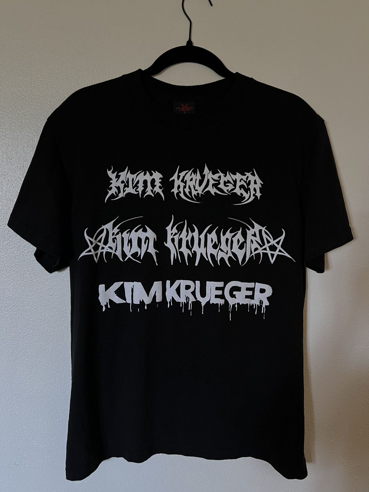 image of Kim Krueger Patches Tshirt in Black, Men's (Size Medium)