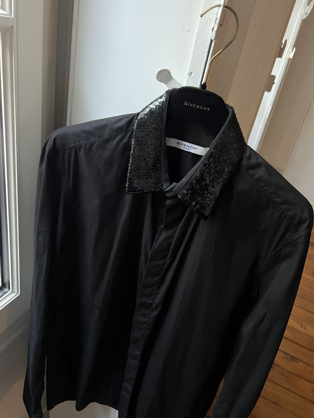 Givenchy Givenchy Sequins Black Shirt Size US XS / EU 42 / 0 - 9 Thumbnail