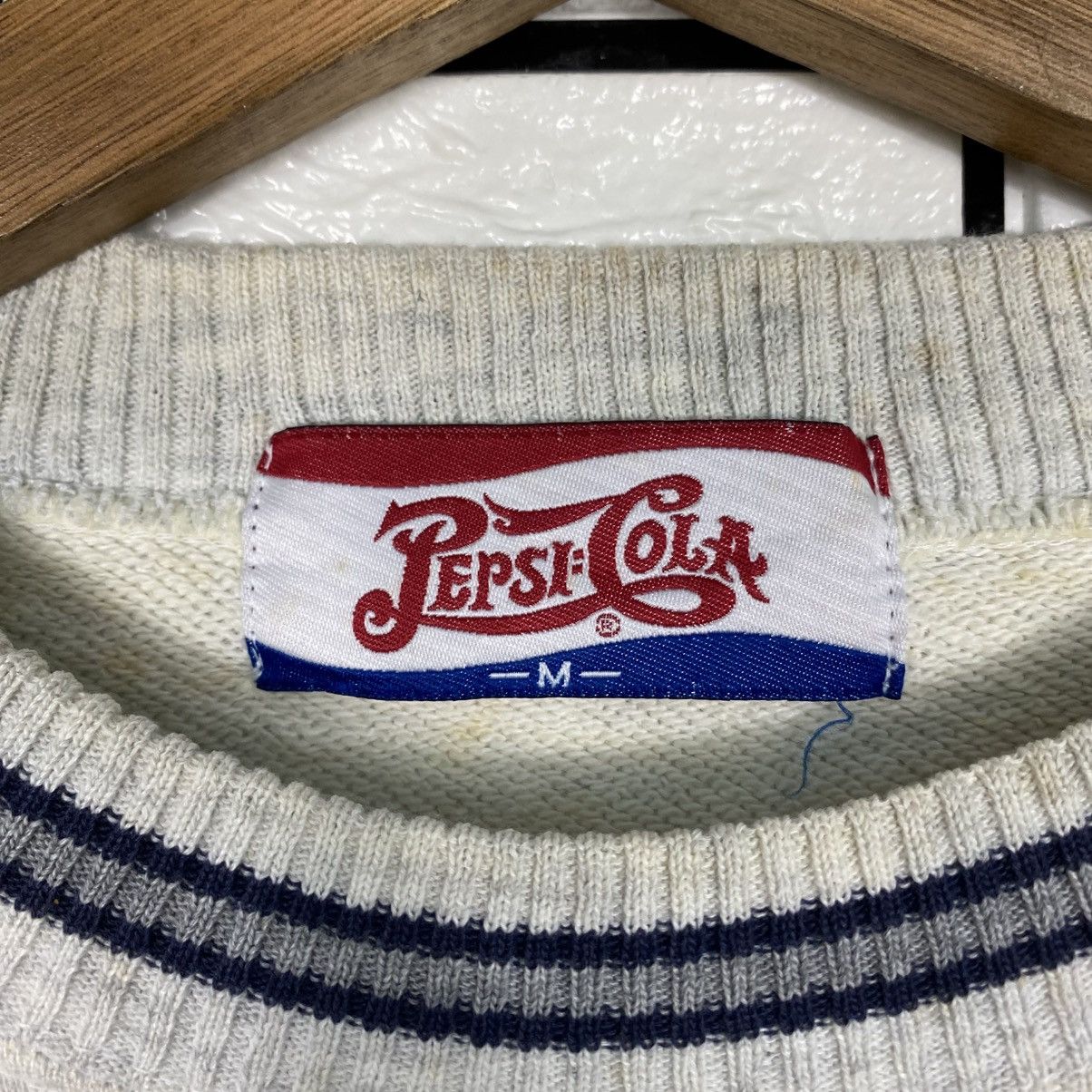 Vintage 📌Vintage Sweatshirt PepsiCola Big Logo Crewneck Size US M / EU 48-50 / 2 - 14 Thumbnail
