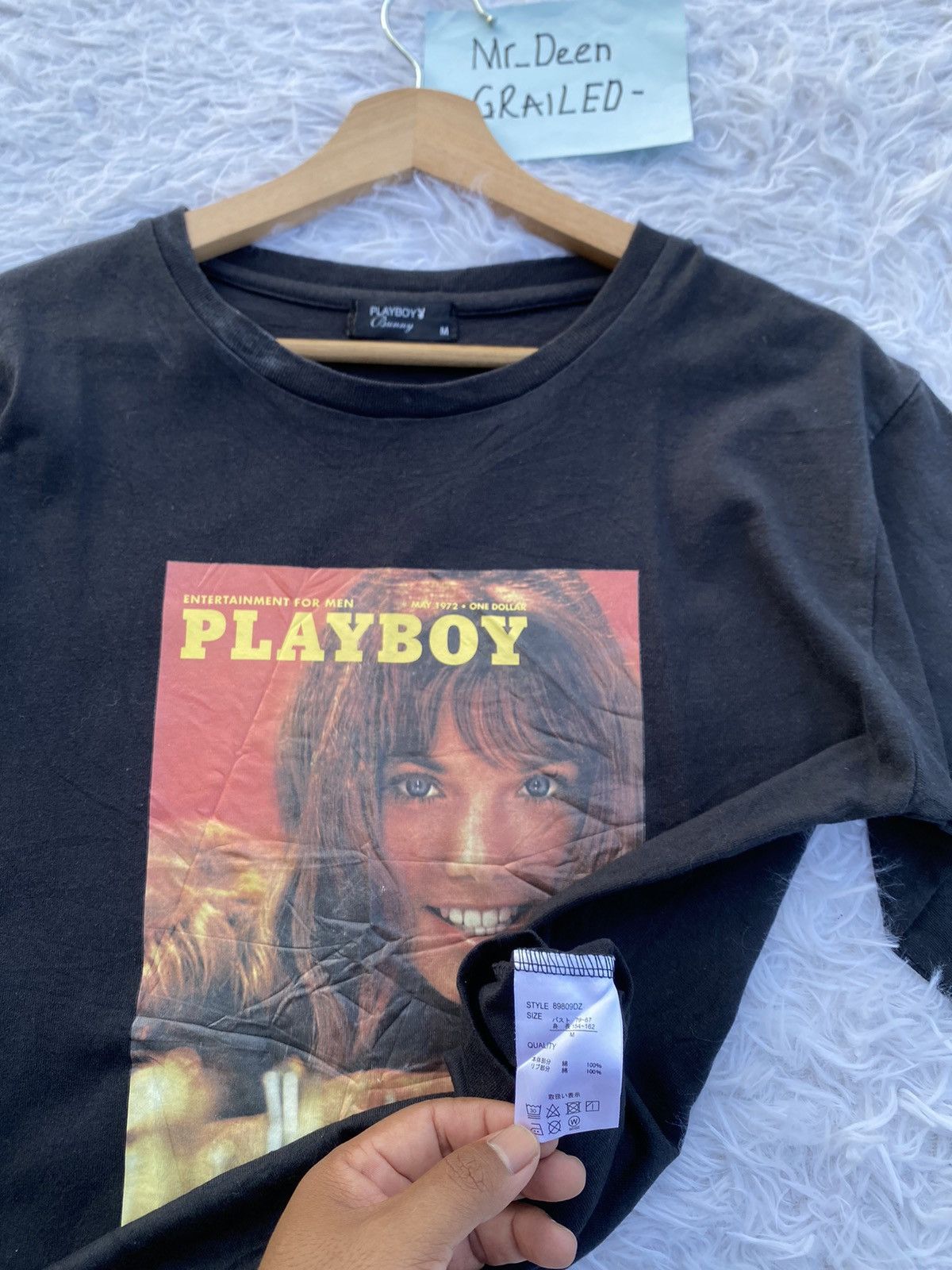 Playboy Rare PLAYBOY MAGAZINE COVER BLACK T-SHIRT Size US M / EU 48-50 / 2 - 9 Thumbnail
