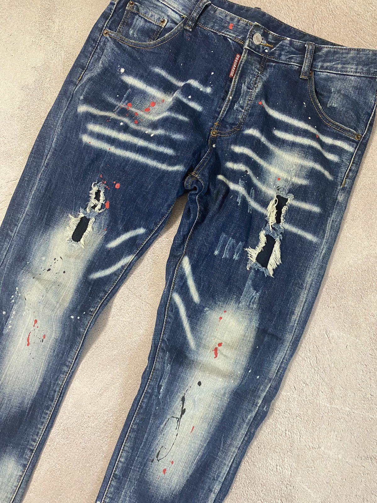 Japanese Brand Dirty pants Faded Crash denim thrashed y2k distressed jeans Size US 32 / EU 48 - 6 Thumbnail