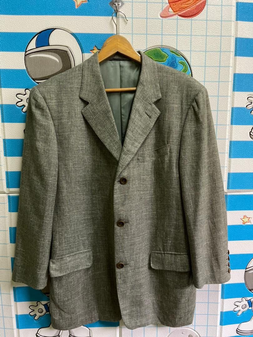 Vintage Celine Homme Linen Silk Wool Blazer Jacket Size 50