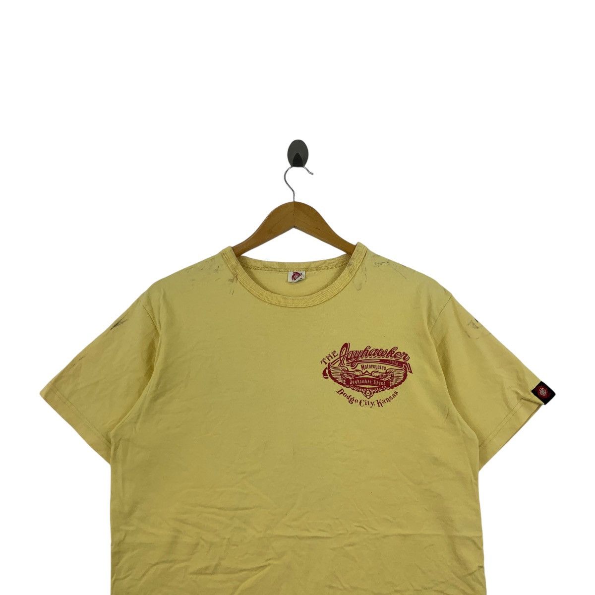 Vintage Vintage THE JAYHAWKER MOTORCYCLES Speed Tee Shirt Size US L / EU 52-54 / 3 - 2 Thumbnail