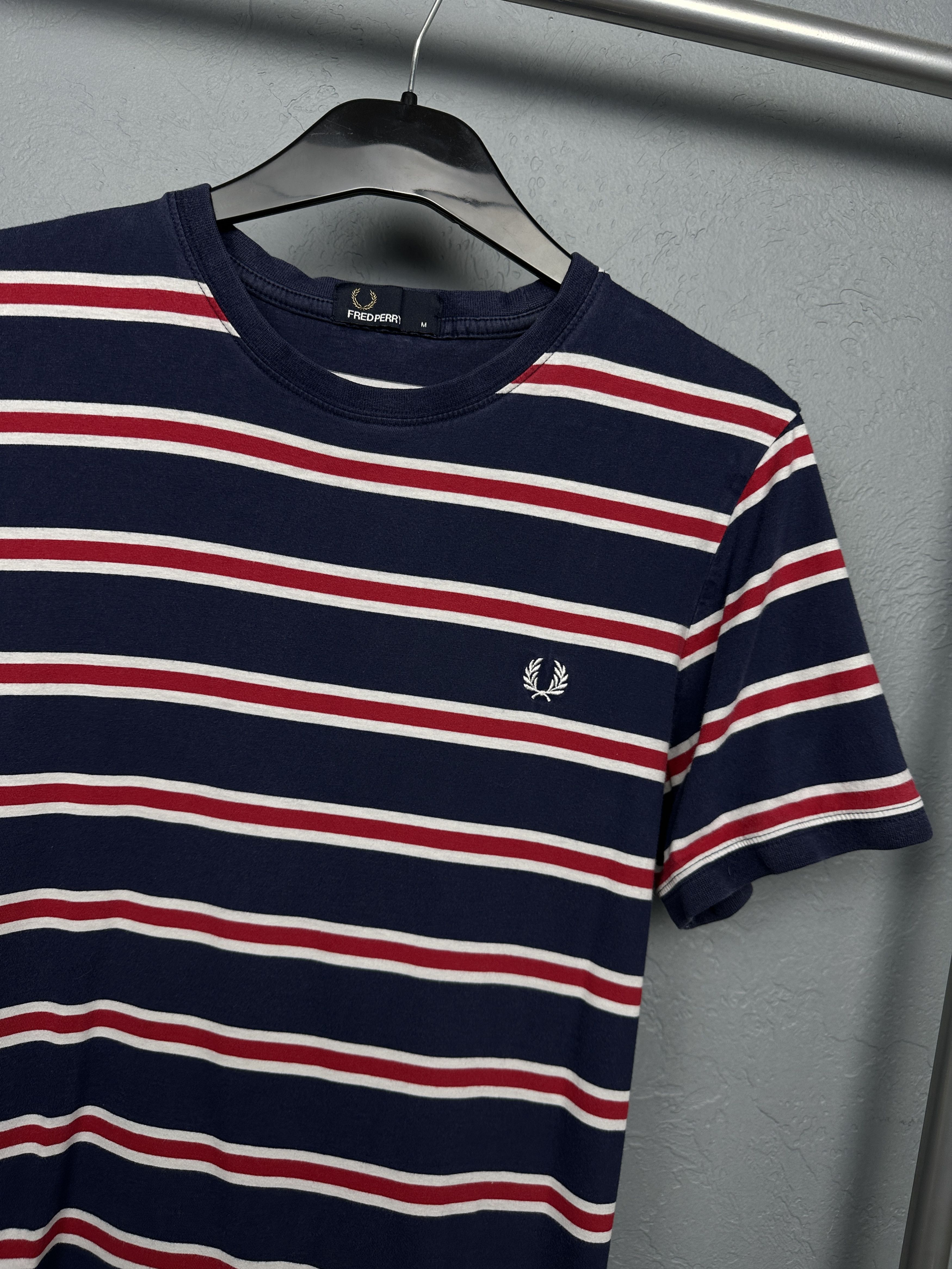 Fred Perry Fred Perry Mens Crew Neck Striped T-Shirt Tee Size US M / EU 48-50 / 2 - 2 Thumbnail