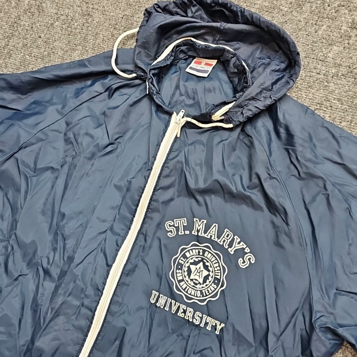 Vintage VINTAGE Sport Master St Mary's University Windbreaker Jacket Hooded Full Zip Blue Small Men 90s College University Autumn Winter Shirt? Size US S / EU 44-46 / 1 - 2 Thumbnail