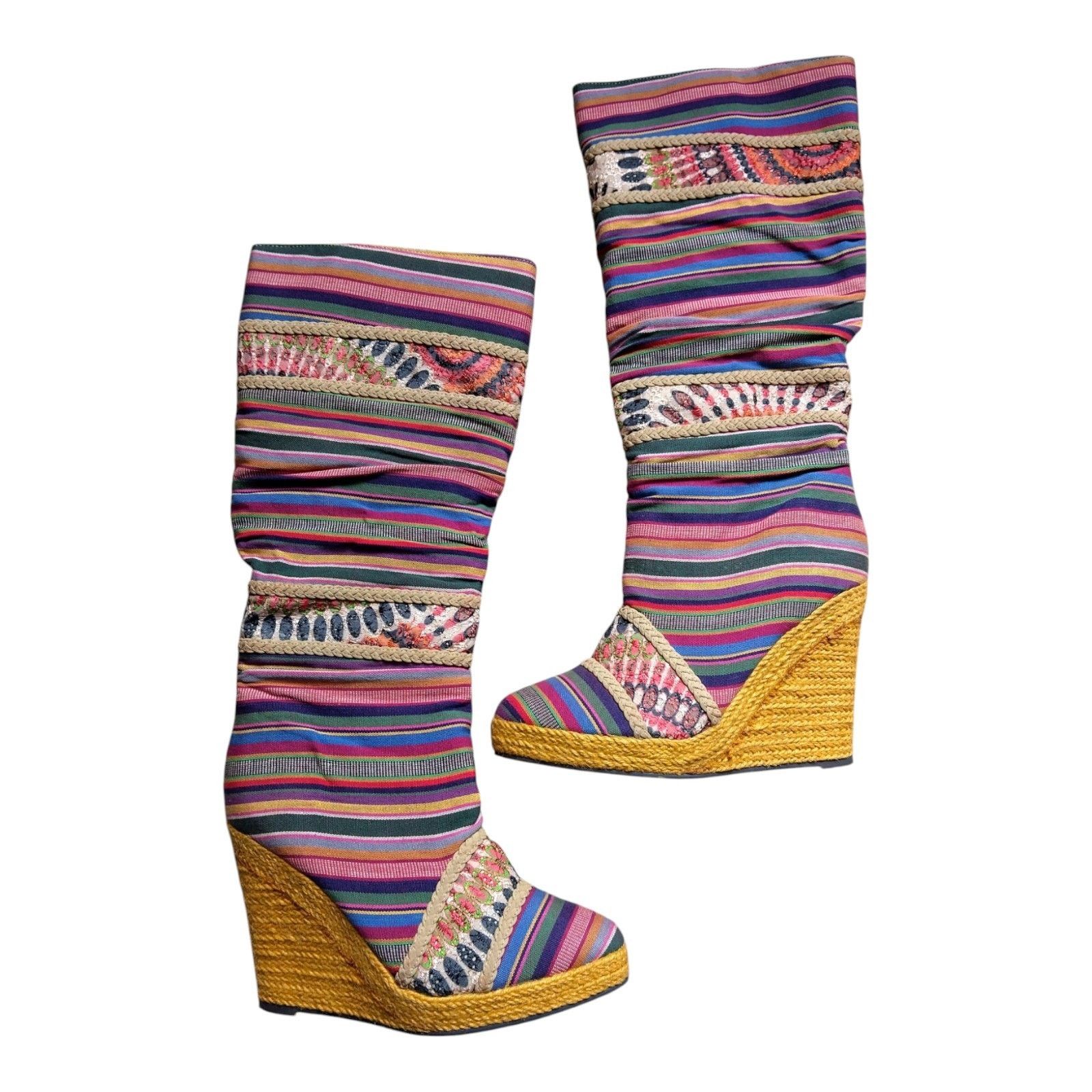 Other Women's Tapestry Knee High Boots, Size 10, Micheal Antonio Size US 10 / IT 40 - 1 Thumbnail