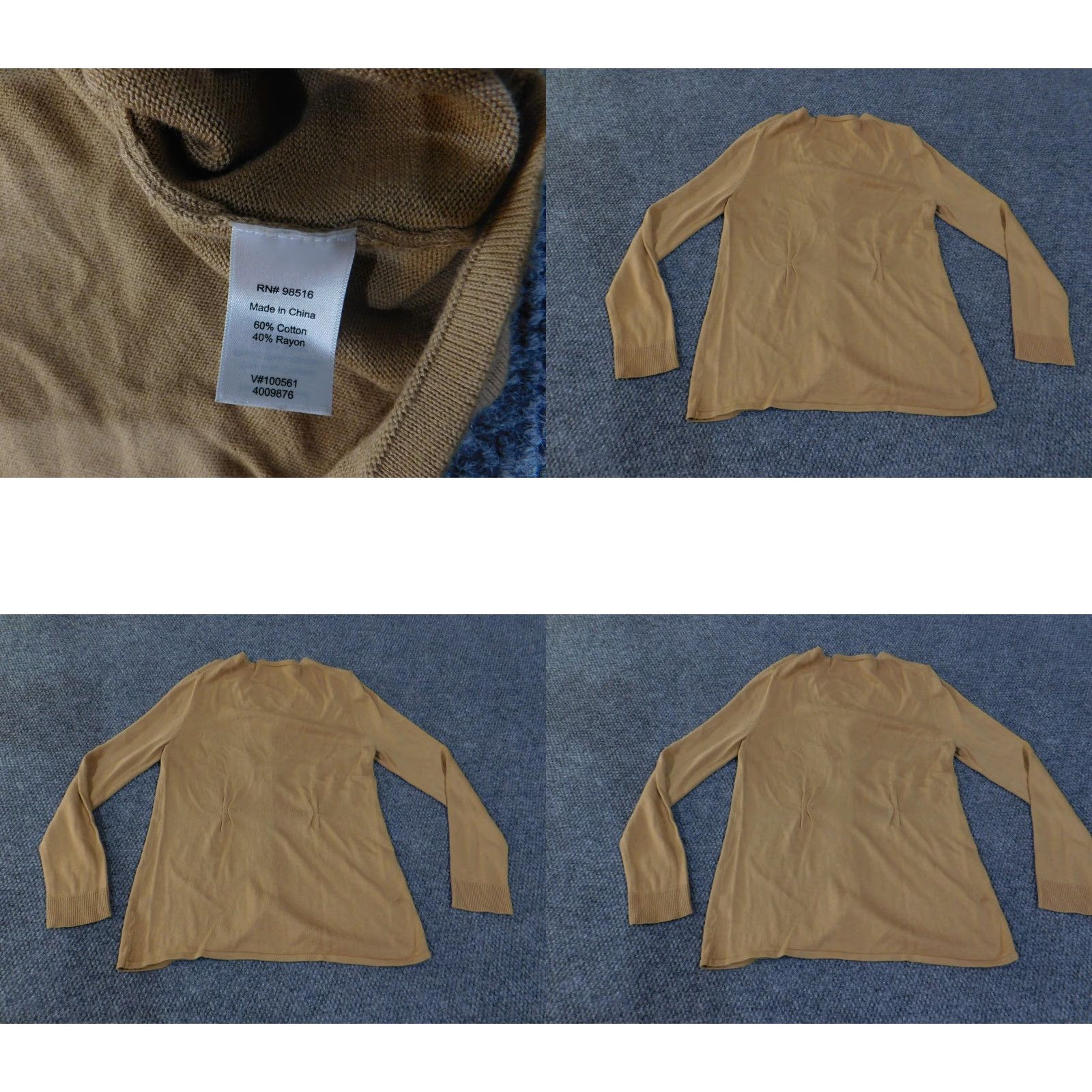 Coldwater Creek Coldwater Creek Cardigan Sweater Womens Small Tan V Neck Button Front Knit Size S / US 4 / IT 40 - 9 Thumbnail